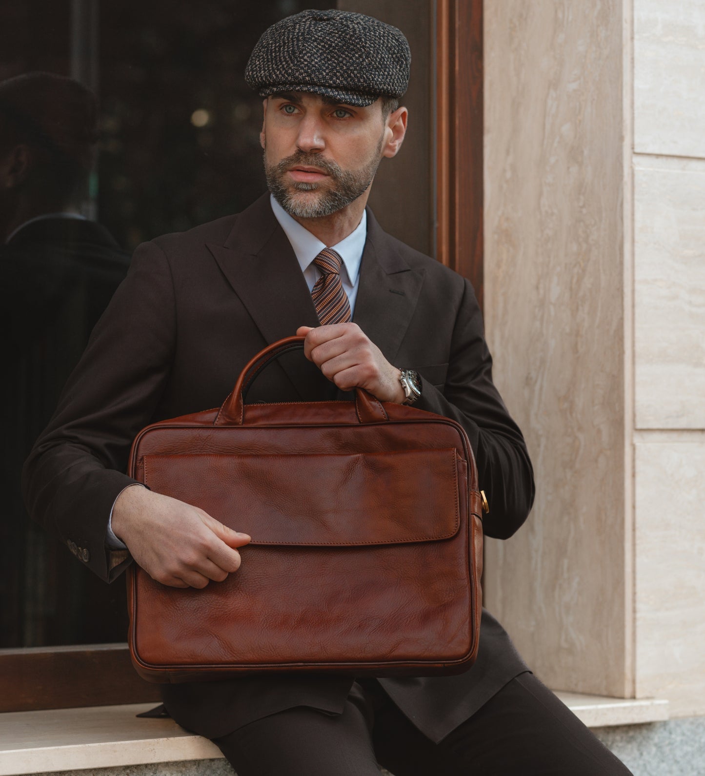 Aktentasche/Laptoptasche aus Leder - The Sheltering Sky