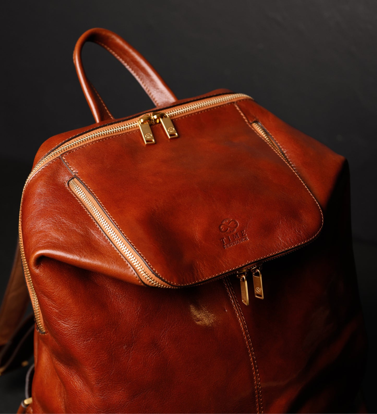 Rucksack aus Leder für Damen - A Bend in the River
