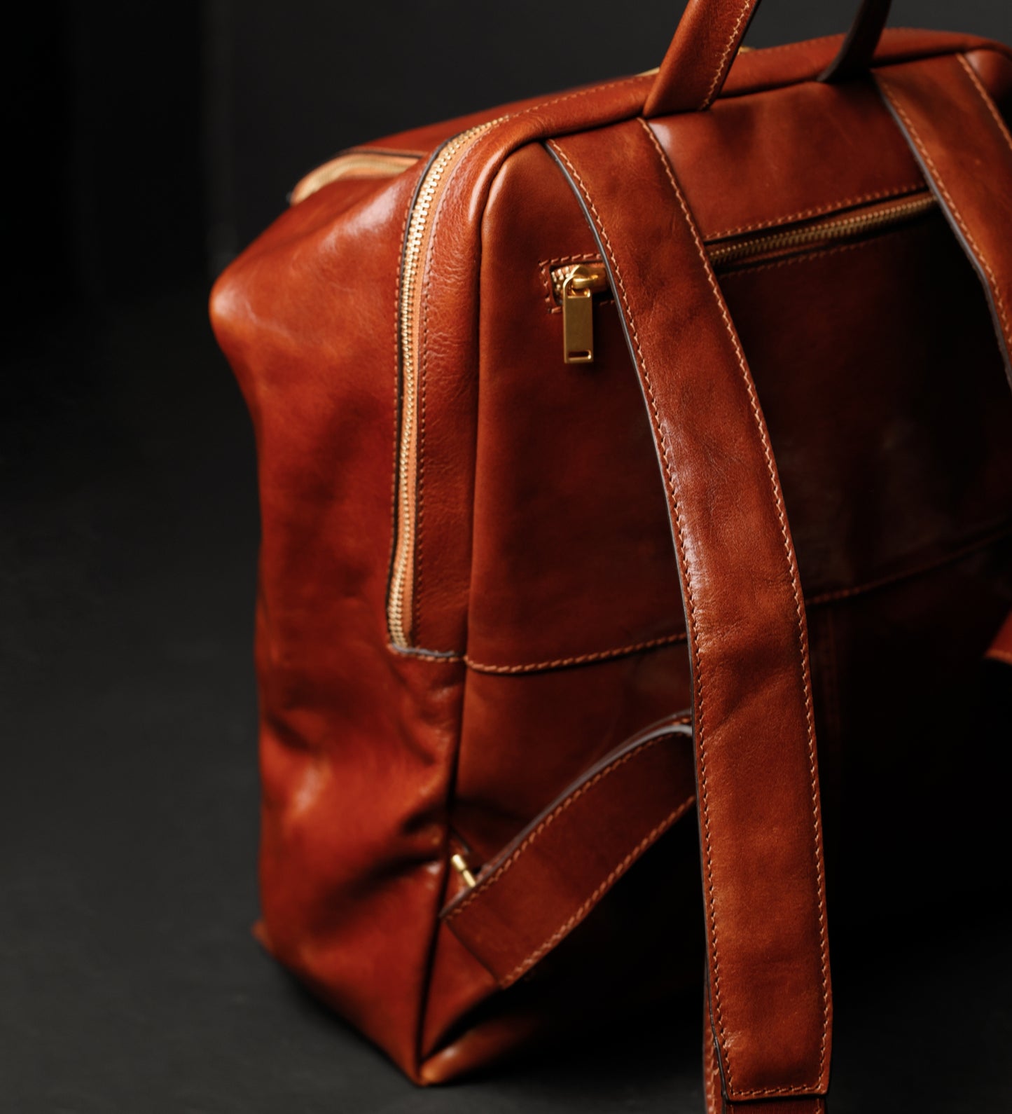 Rucksack aus Leder für Damen - A Bend in the River