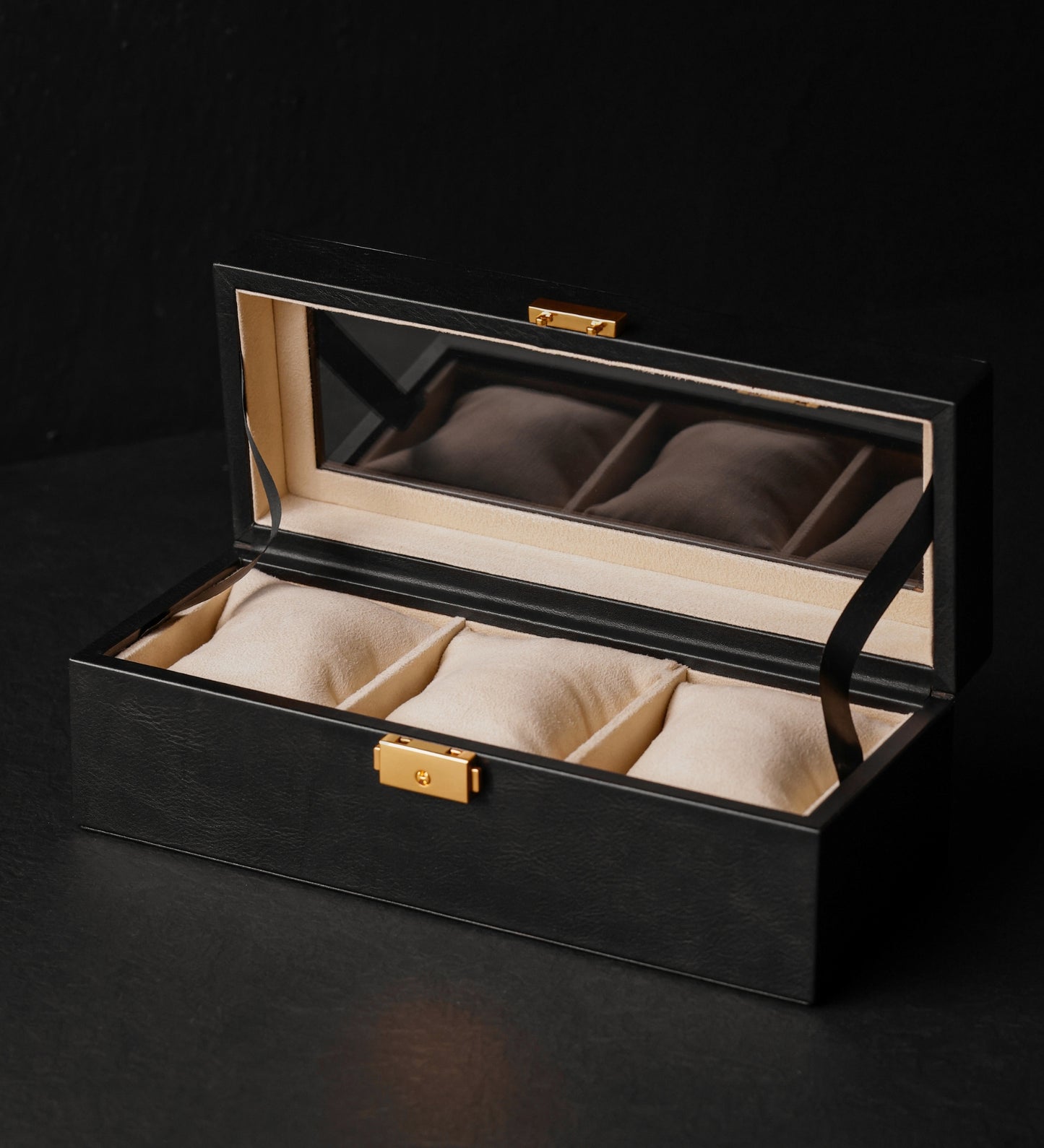 Uhrenbox aus Leder, Uhren-Organizer - Silence
