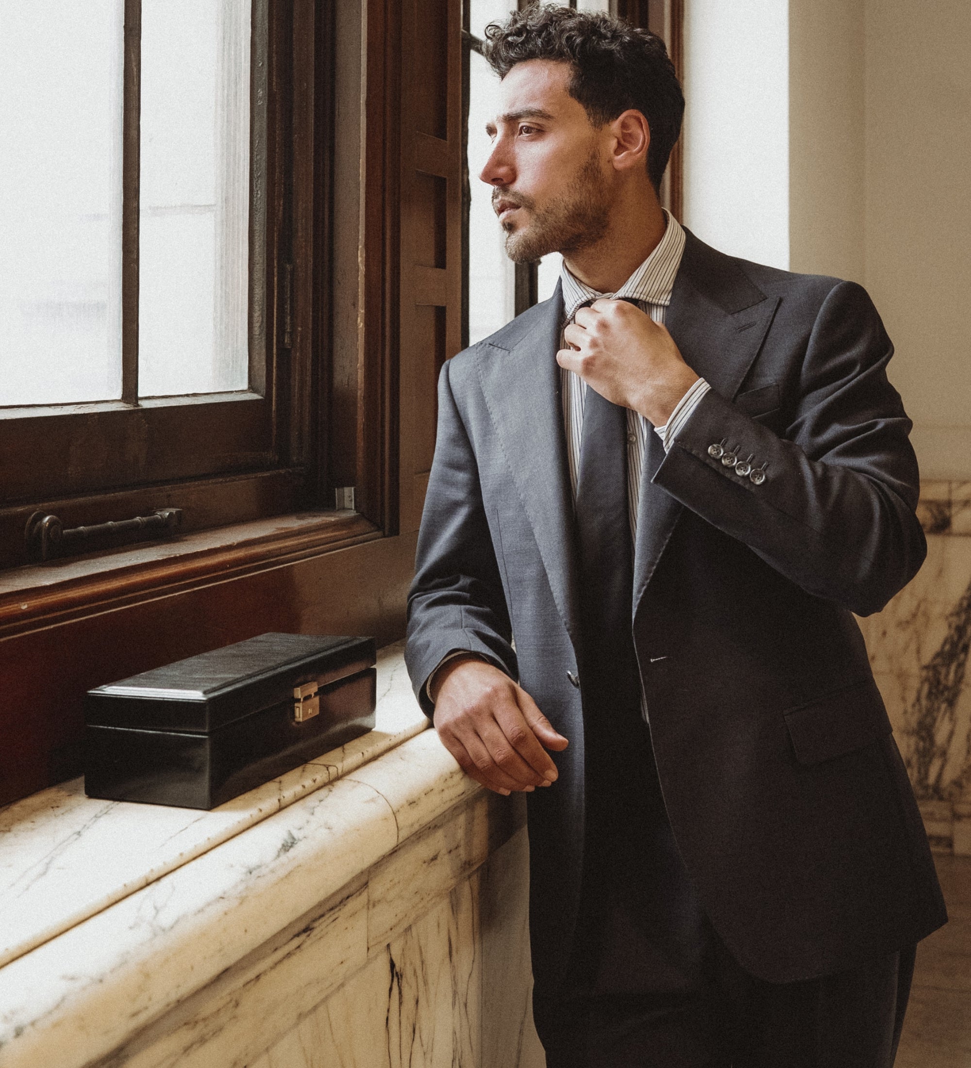 Uhrenbox aus Leder, Uhren-Organizer - Herzog