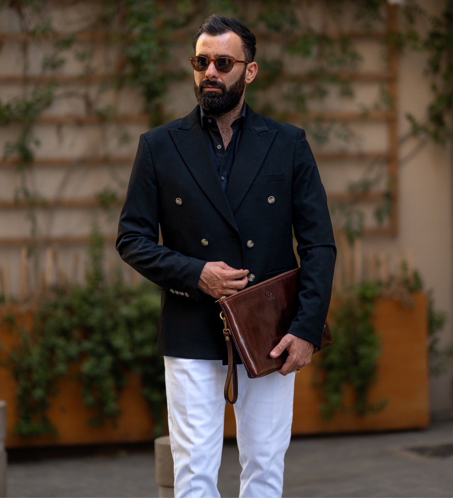 Große Clutch für Herren aus Leder - The Brothers Karamazov