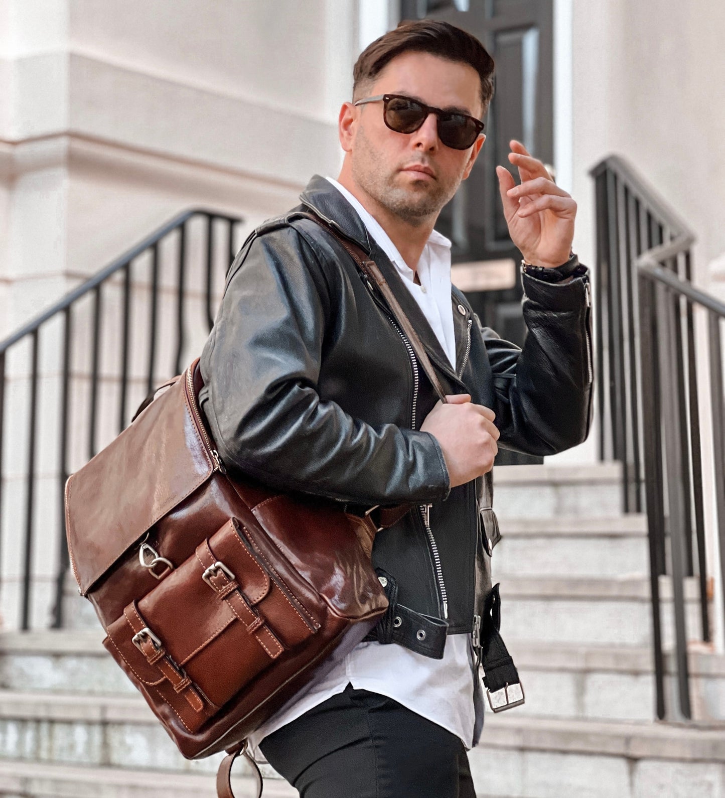 Großer Rucksack aus Leder - The Odyssey