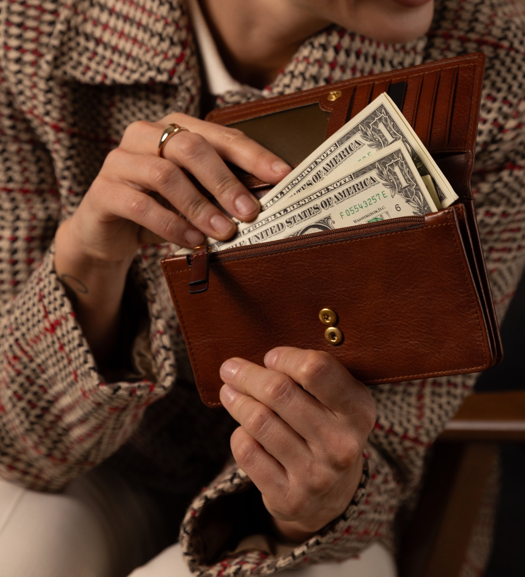 Damen Leder Kontinentalgeldbörse - Charade