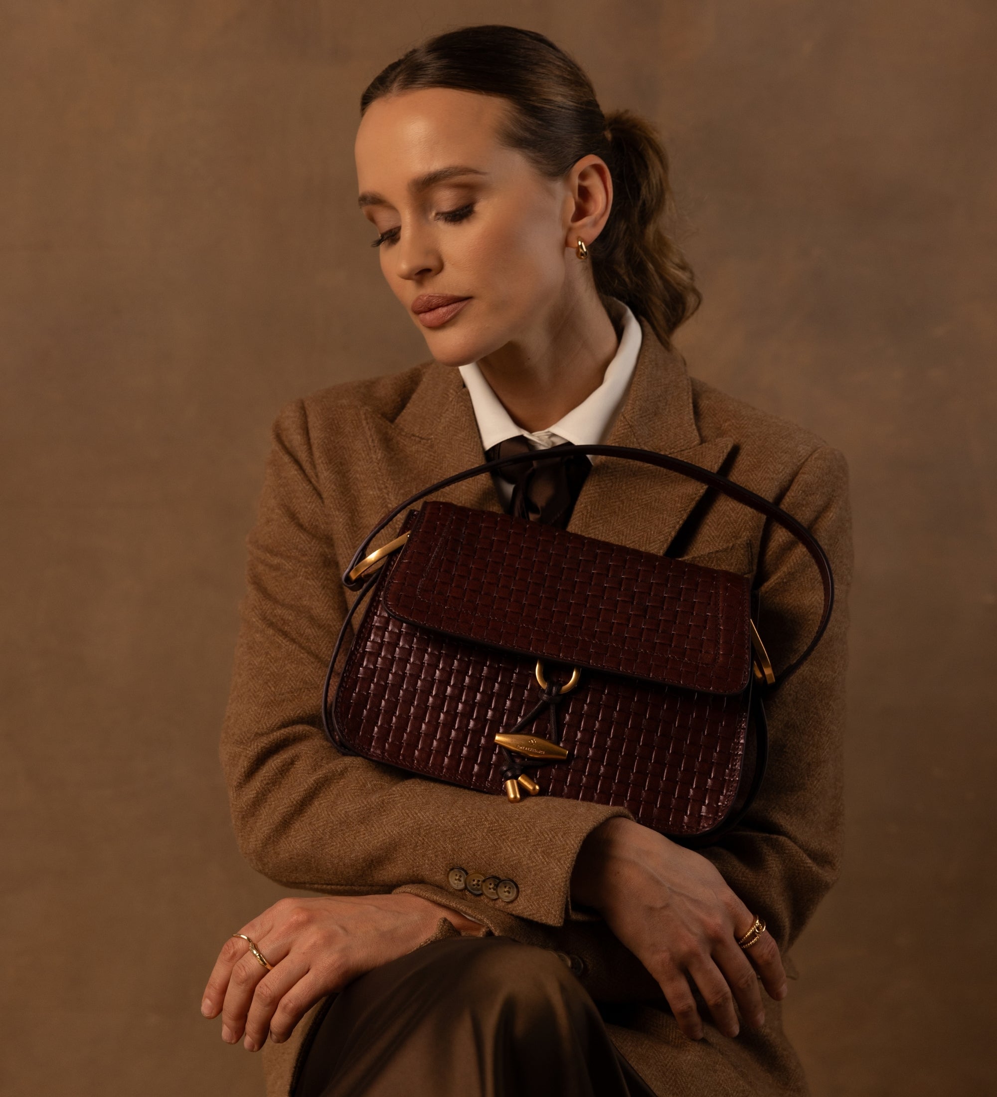 Leder-Tasche mit Klappe für Damen - Possession