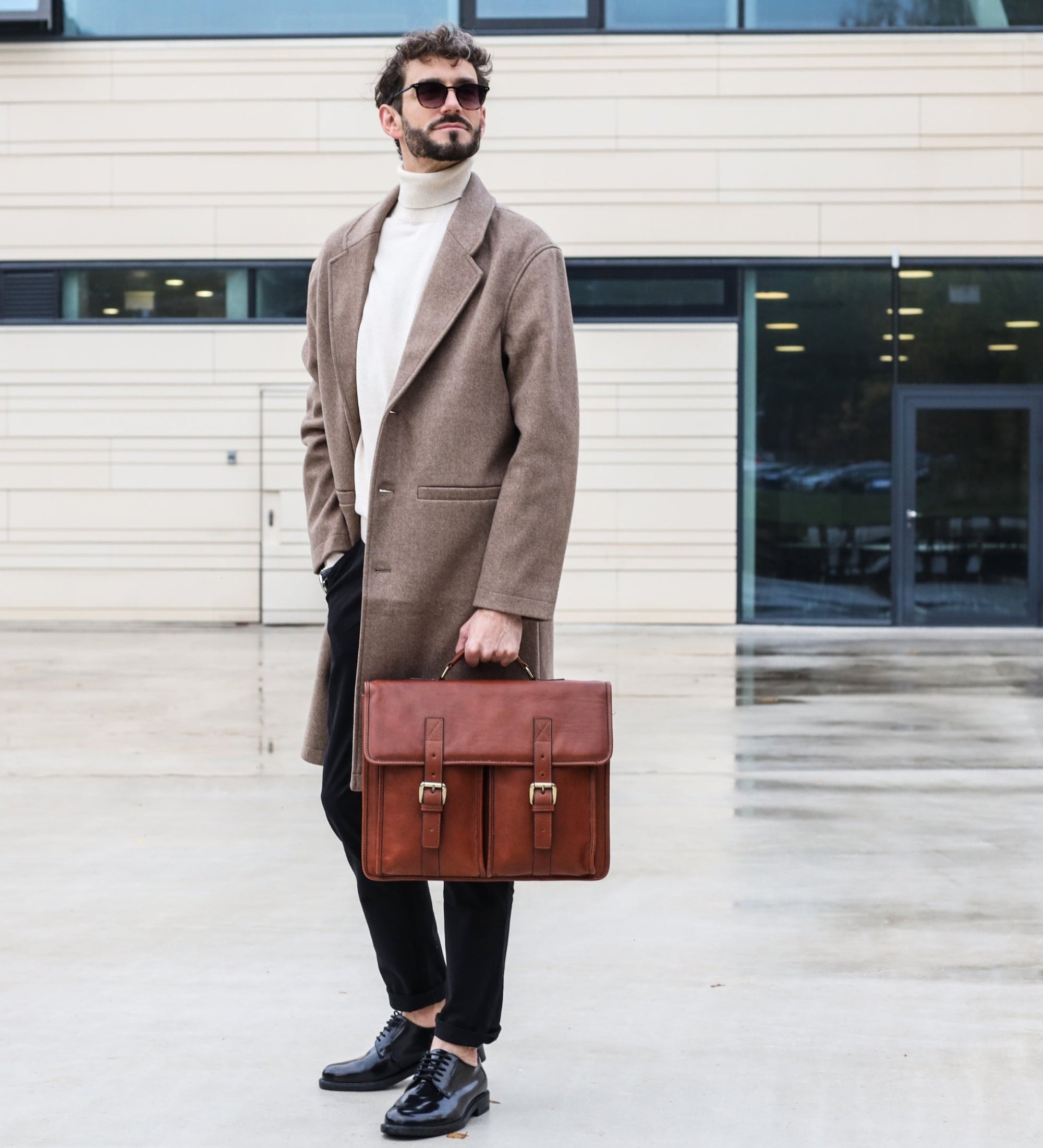 Aktentasche Umhängetasche aus Leder - The Time Machine