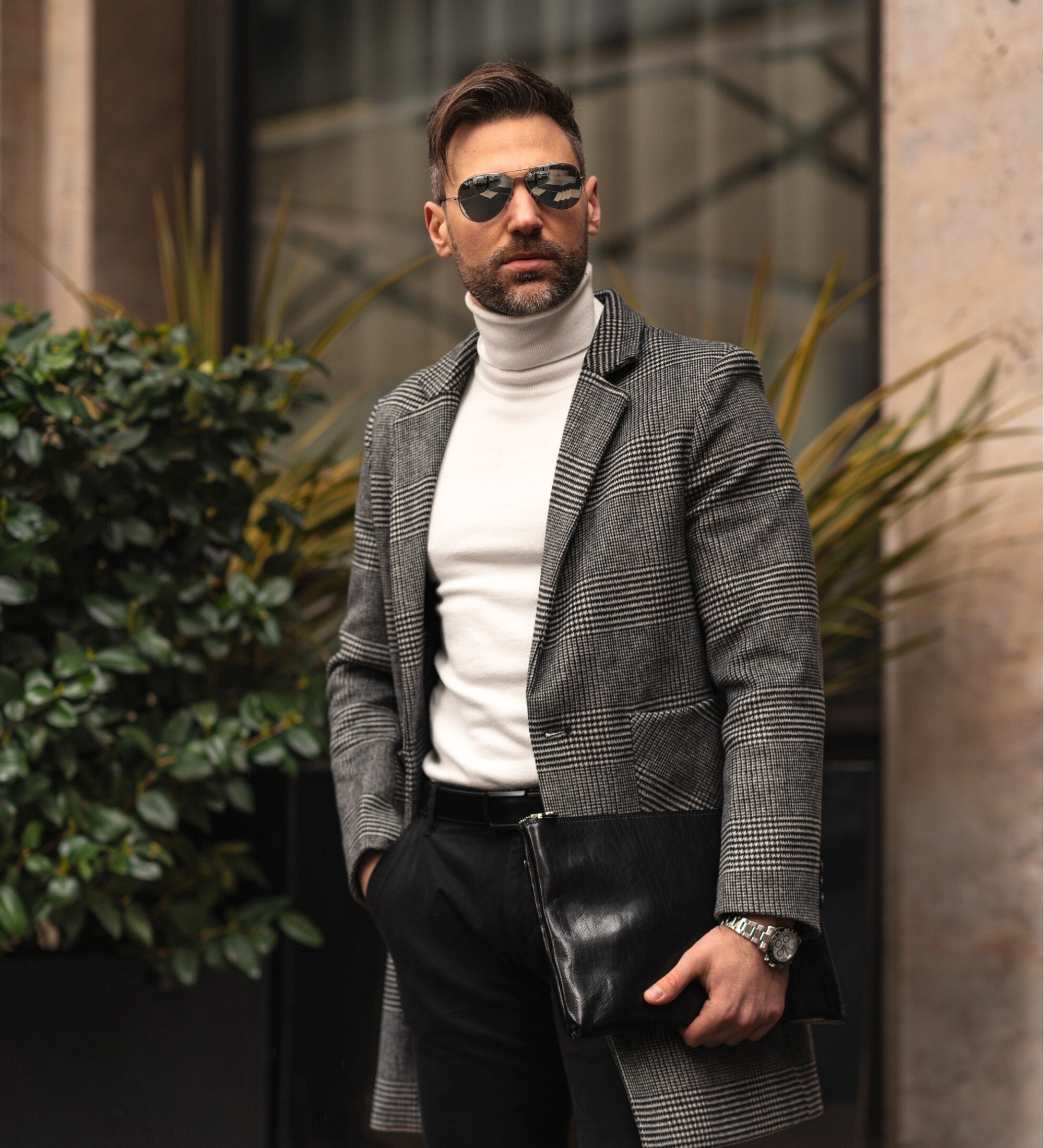 Große Clutch für Herren aus Leder - The Brothers Karamazov