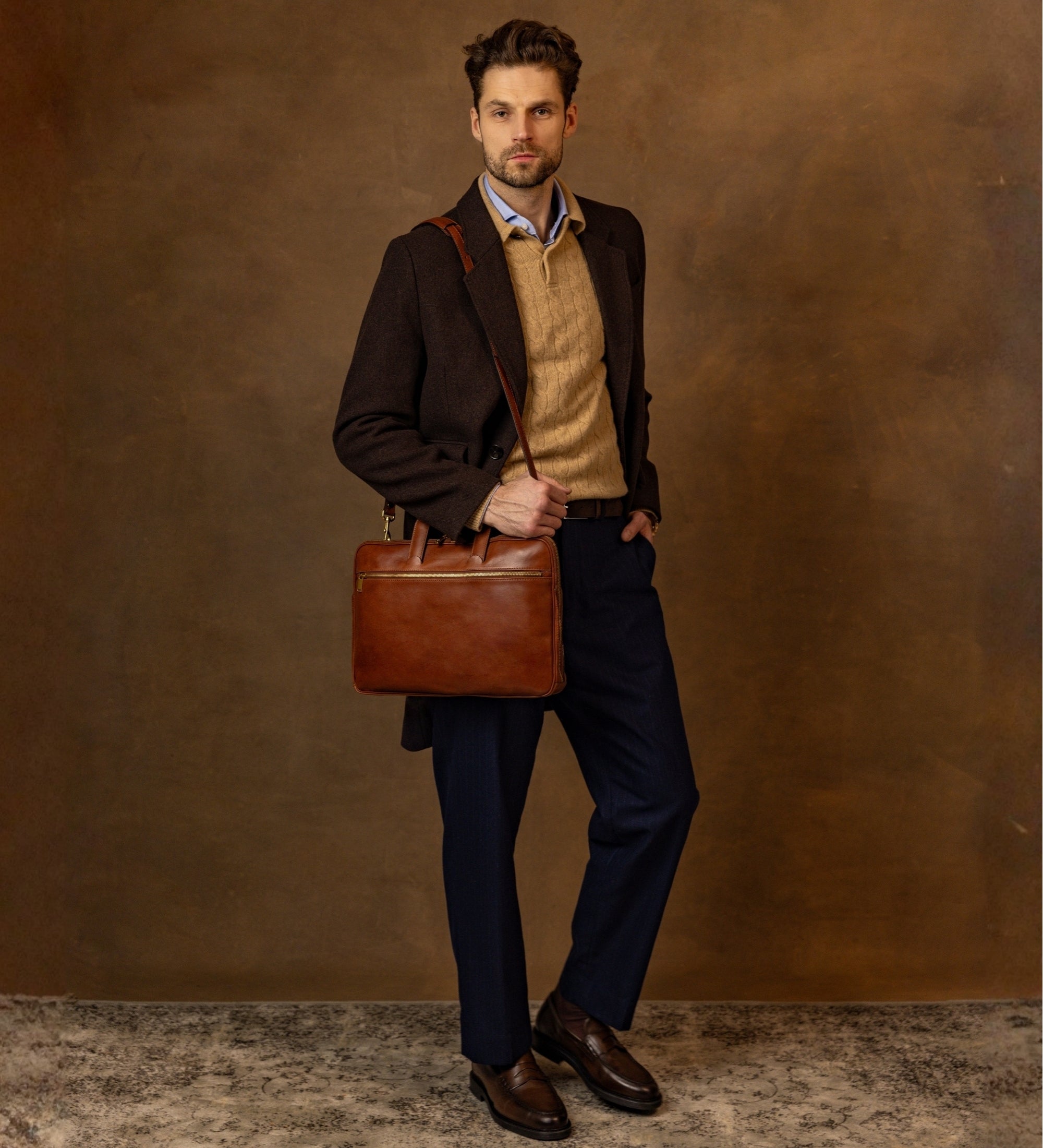 Aktentasche Laptoptasche aus Leder - Brave New World
