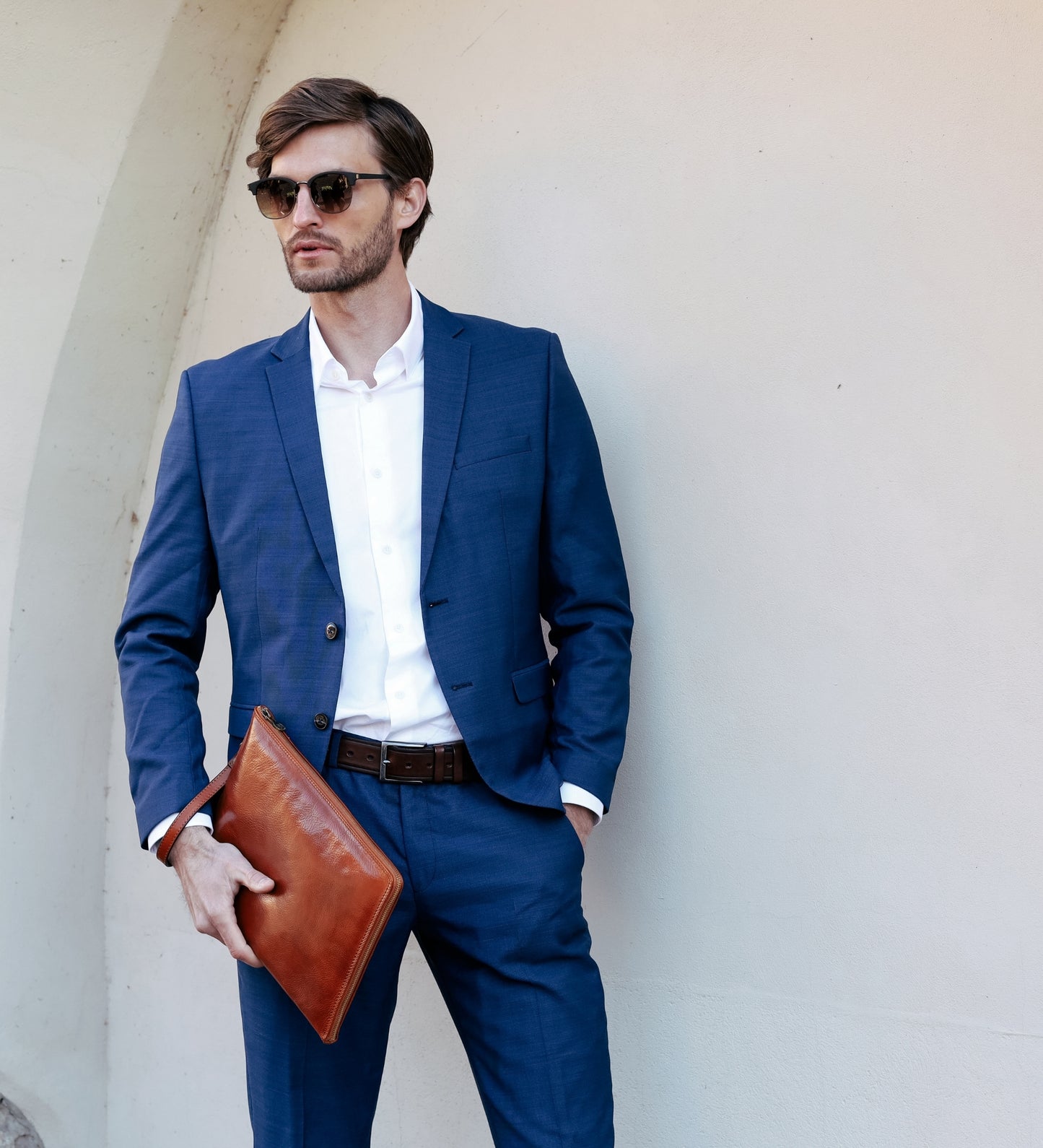 Große Clutch für Herren aus Leder - The Brothers Karamazov