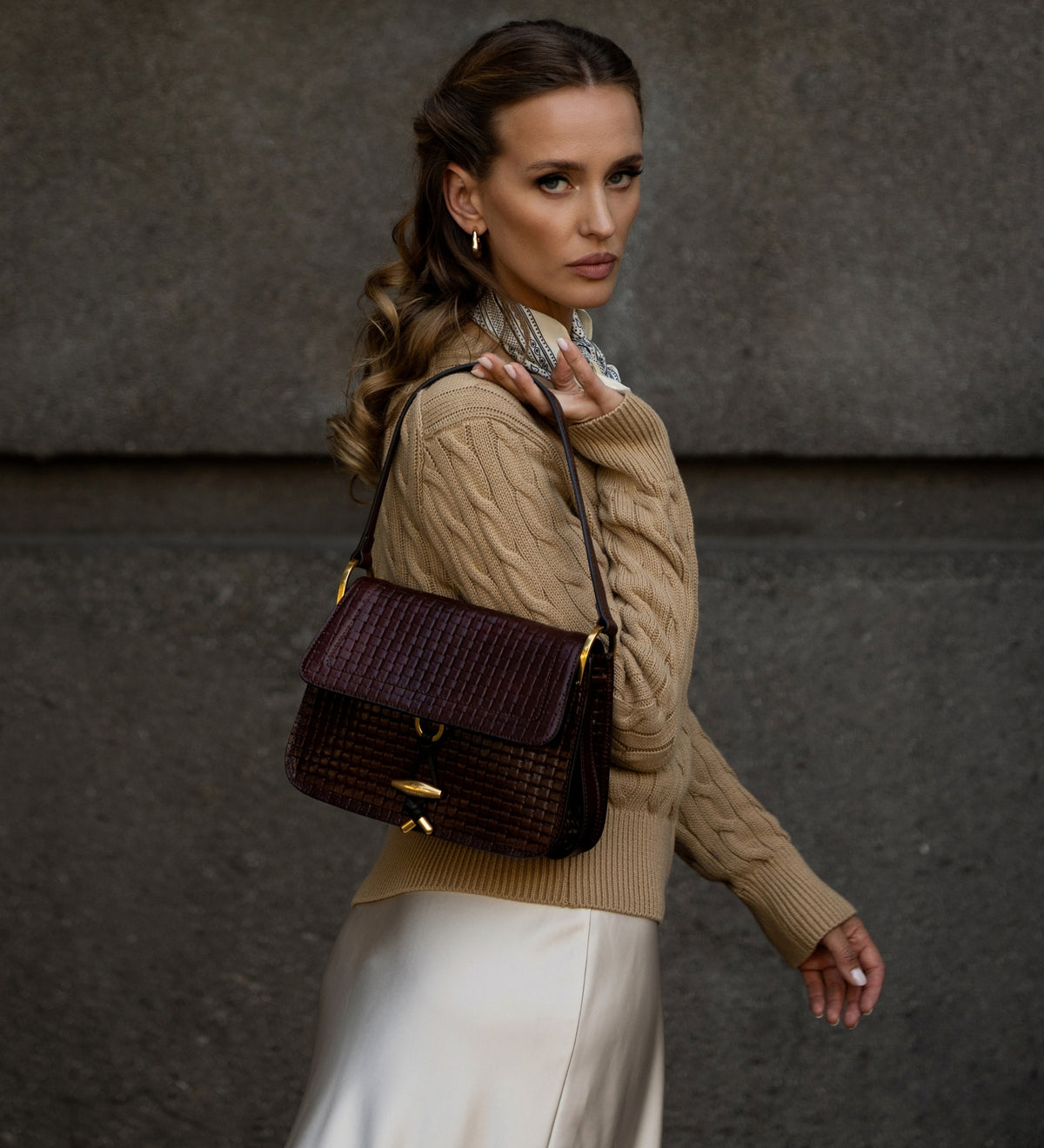 Leder-Tasche mit Klappe für Damen - Possession