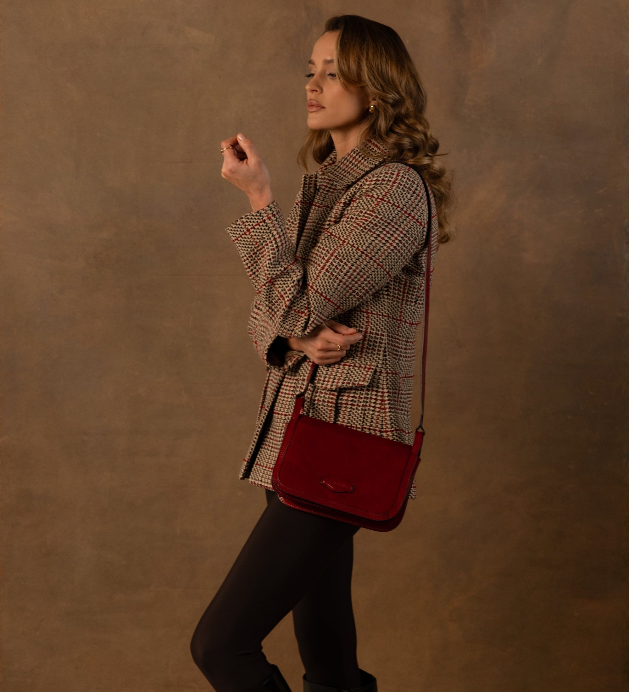 Umhängetasche aus Leder für Damen - Il Piacere