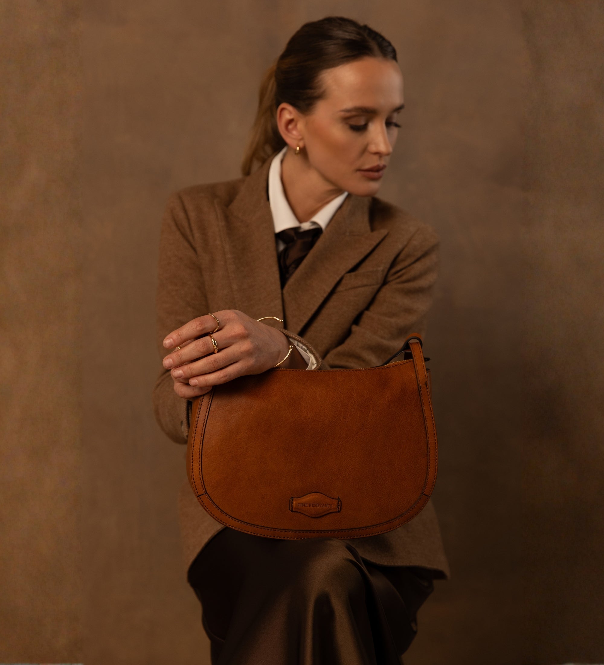 Hobo-Tasche aus Leder für Damen - La Noia