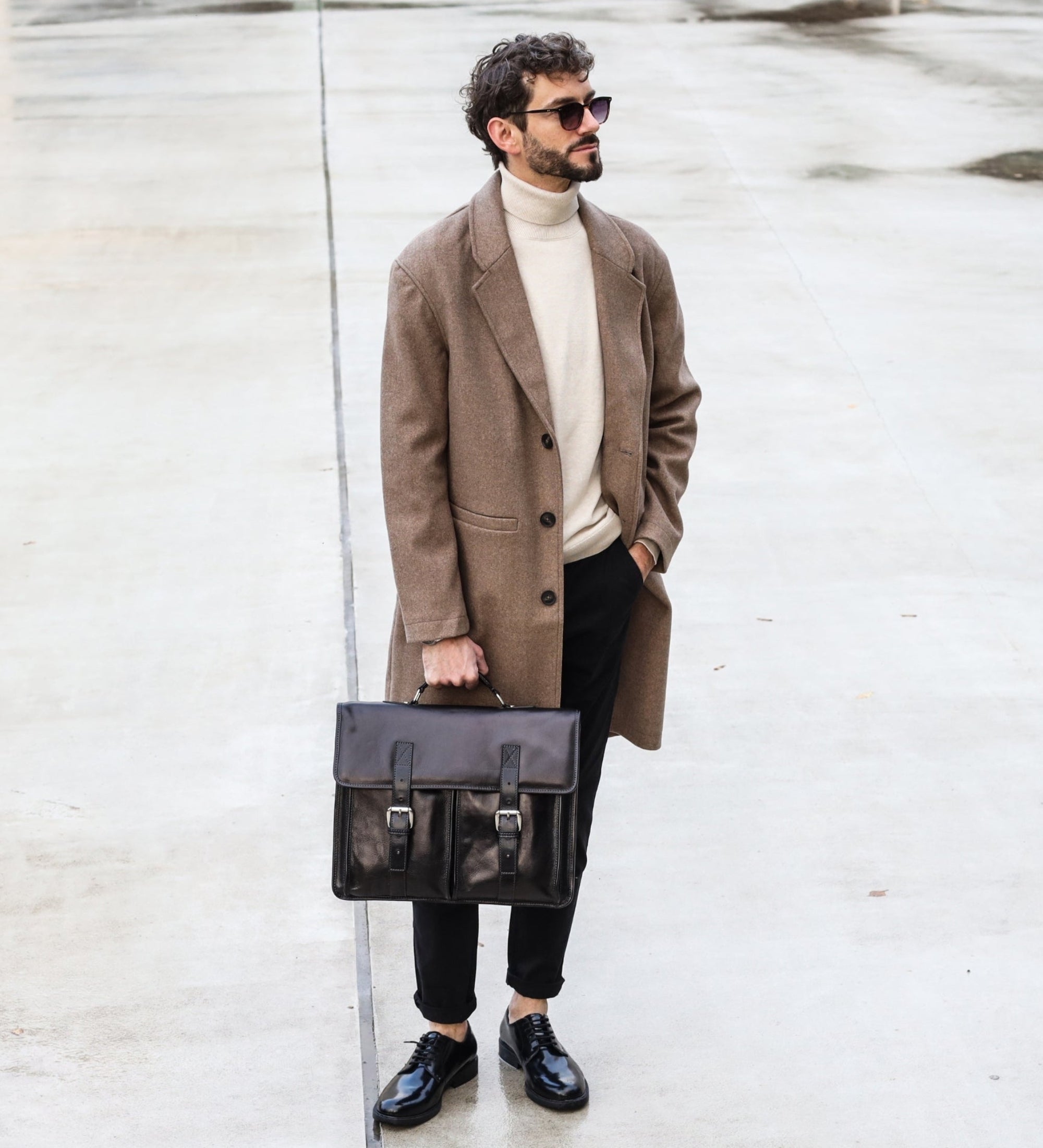 Aktentasche Umhängetasche aus Leder - The Time Machine