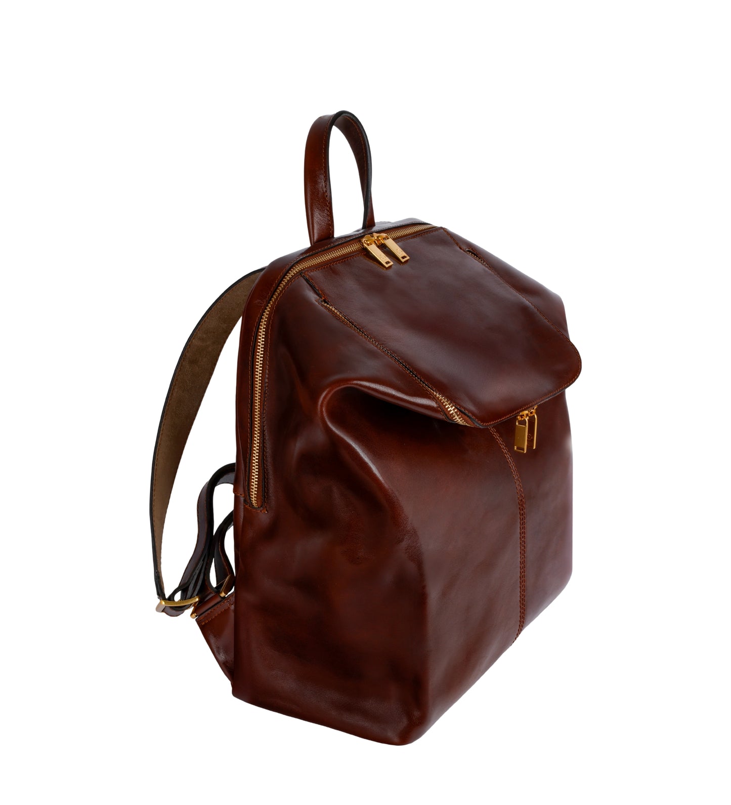 Rucksack aus Leder für Damen - A Bend in the River