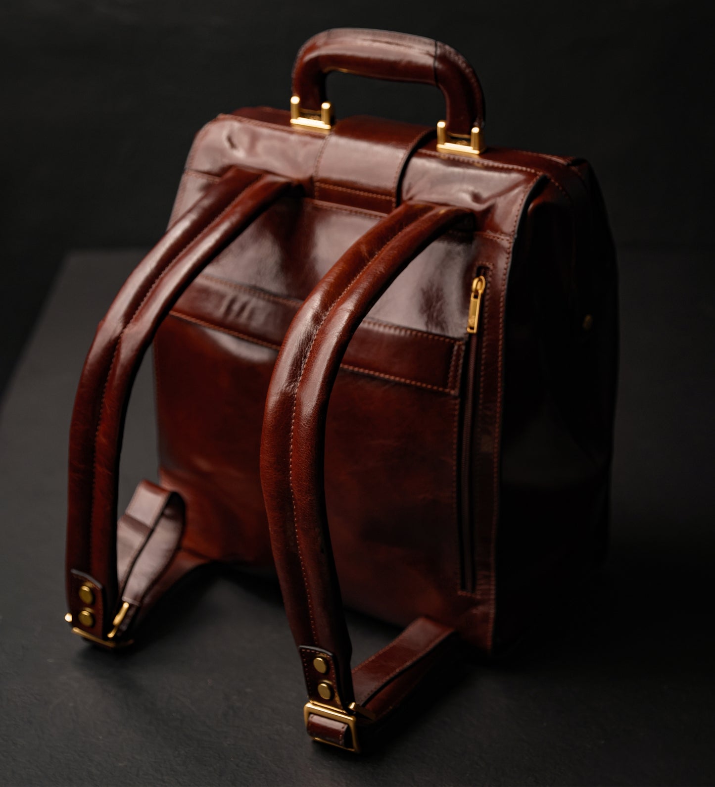 Rucksack aus Leder - A Brief Story of Time
