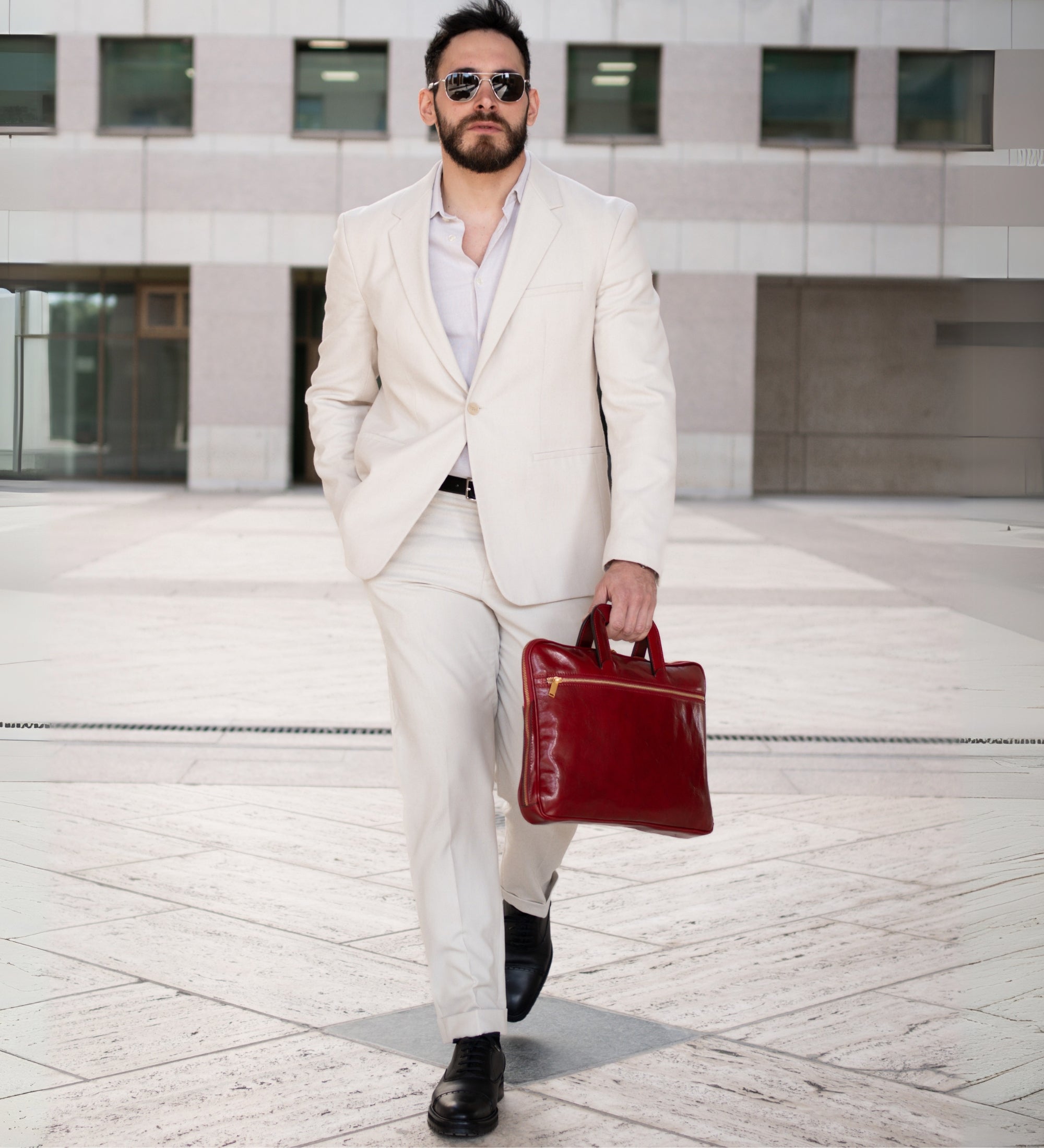 Aktentasche Laptoptasche aus Leder - Brave New World