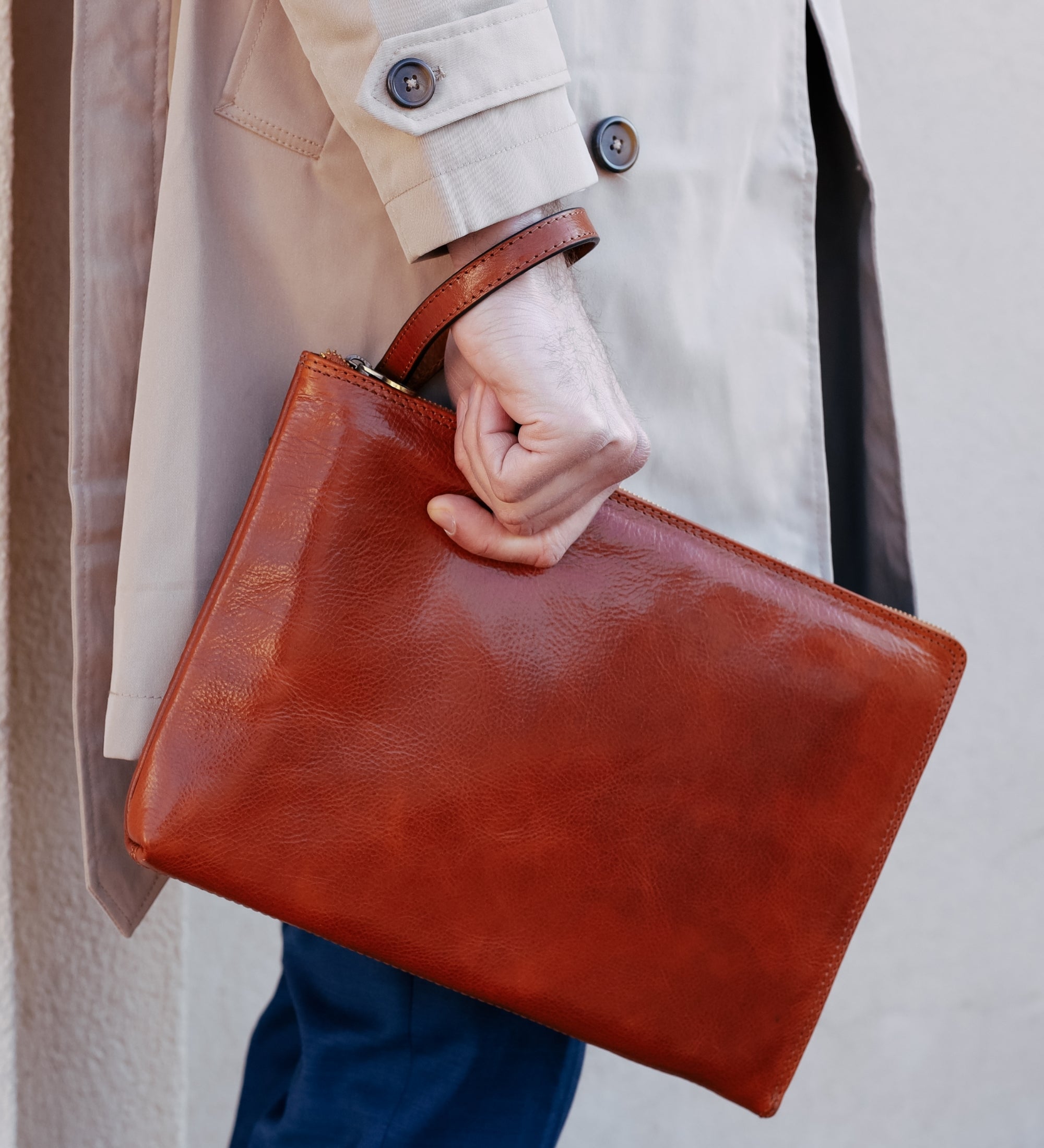 Große Clutch für Herren aus Leder - The Brothers Karamazov