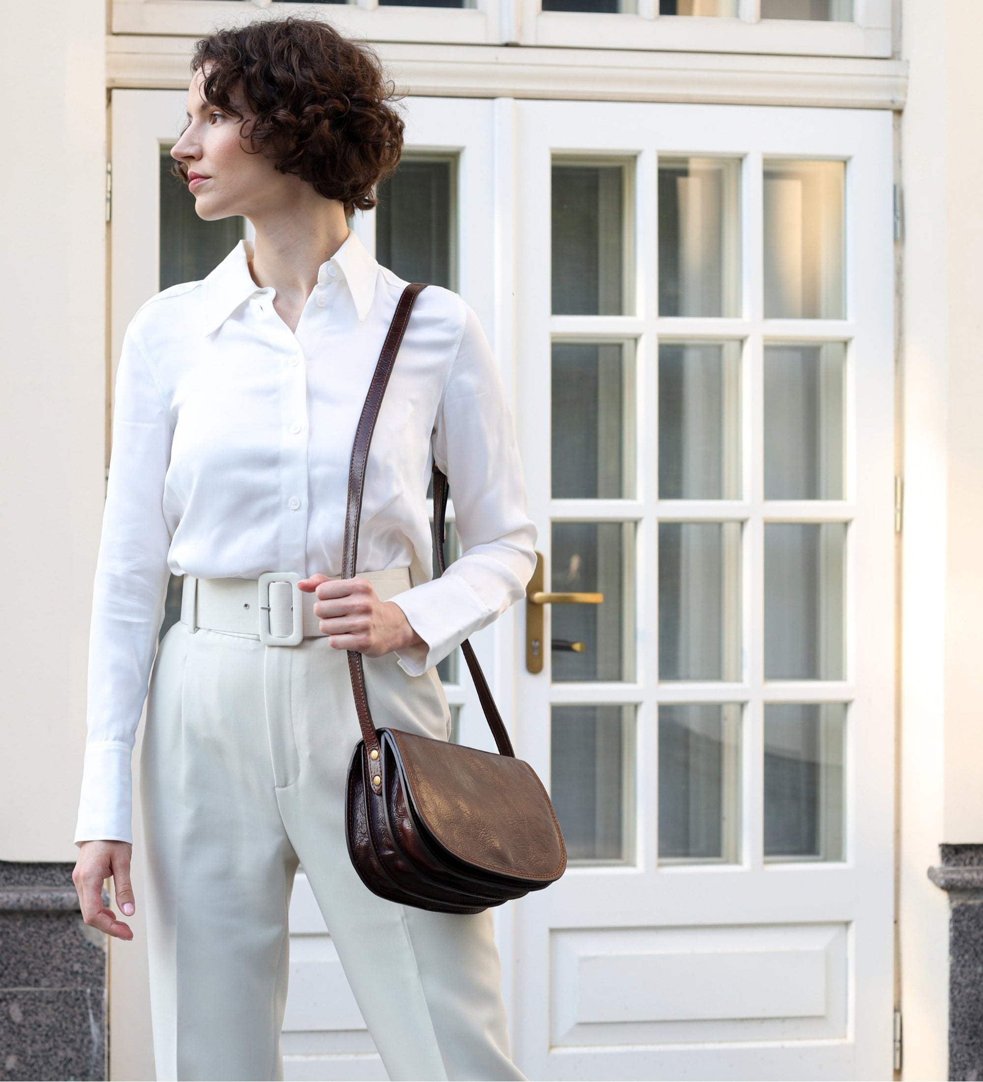Satteltasche Umhängetasche aus Leder für Damen - Moonfleet