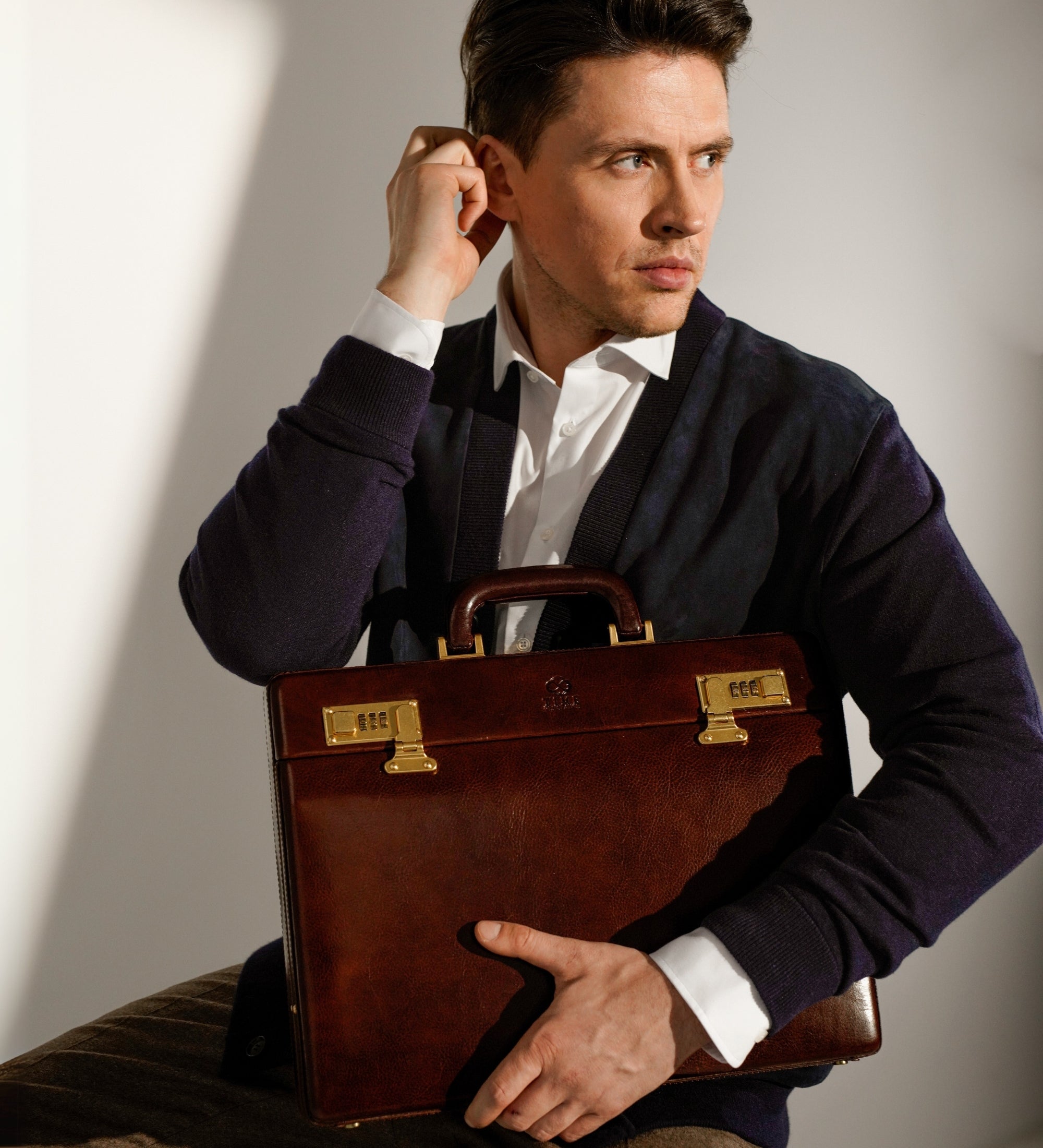 Attaché-Aktentasche aus Leder - Vendetta