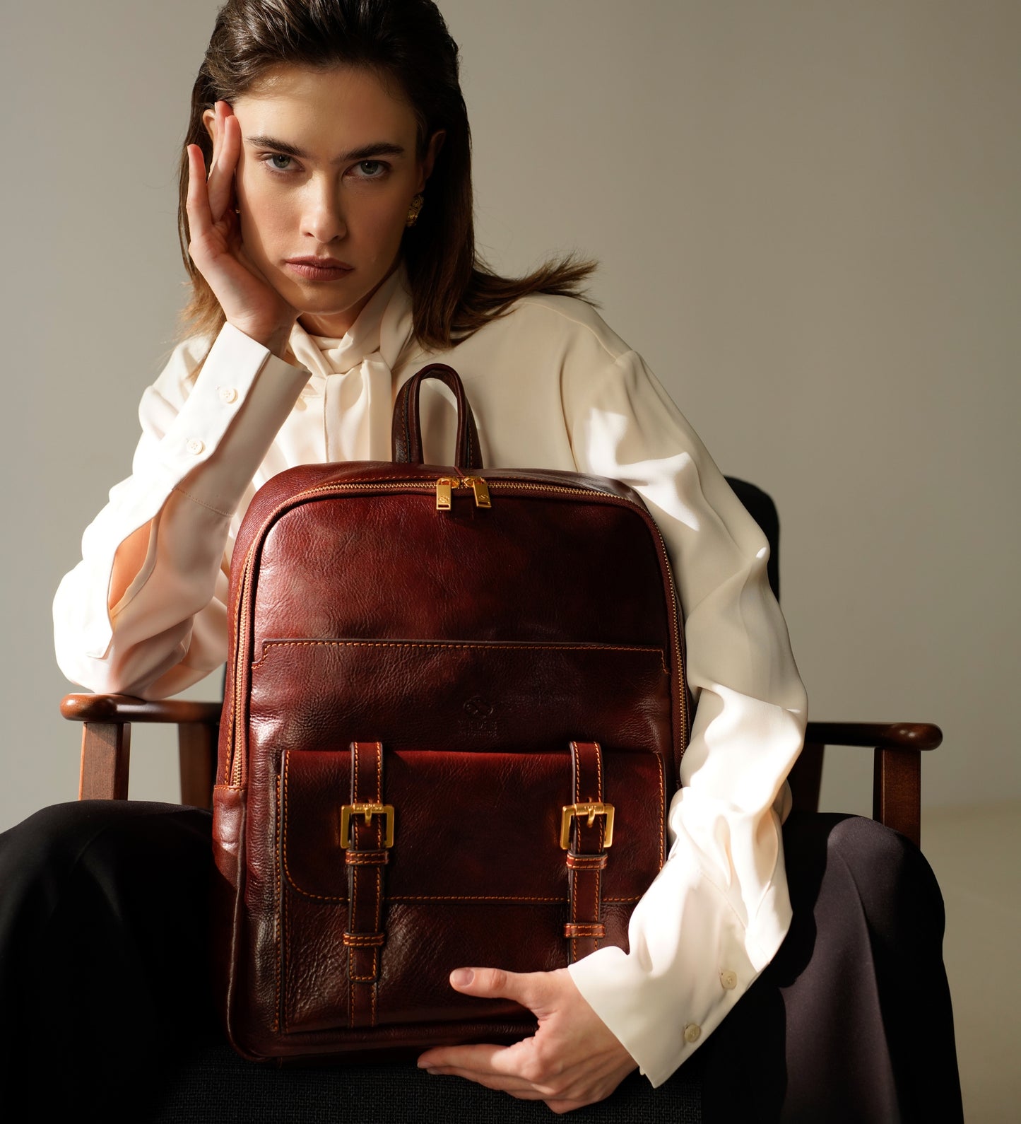 Damen Rucksack Reisetasche aus Leder - The Divine Comedy