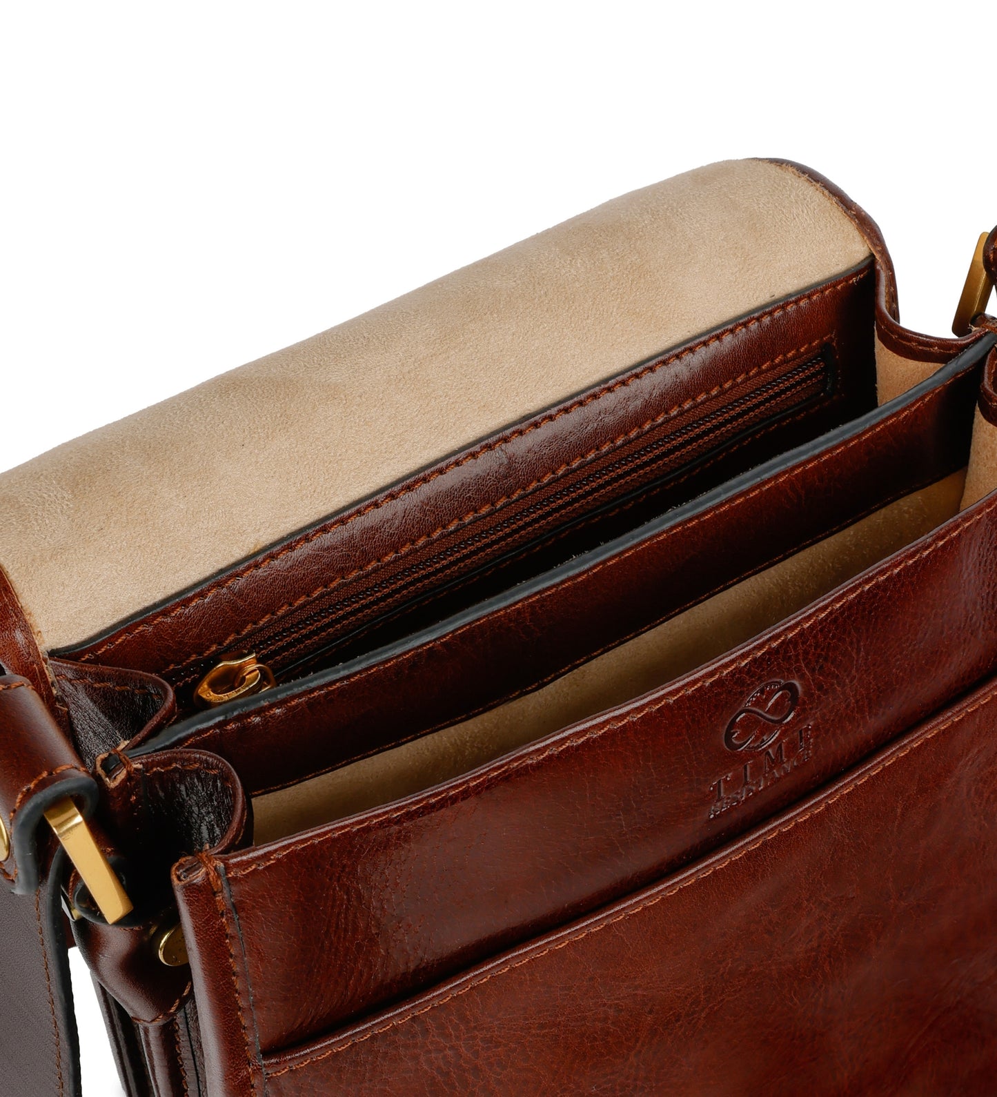 Kleine Kuriertasche aus Leder - On The Road