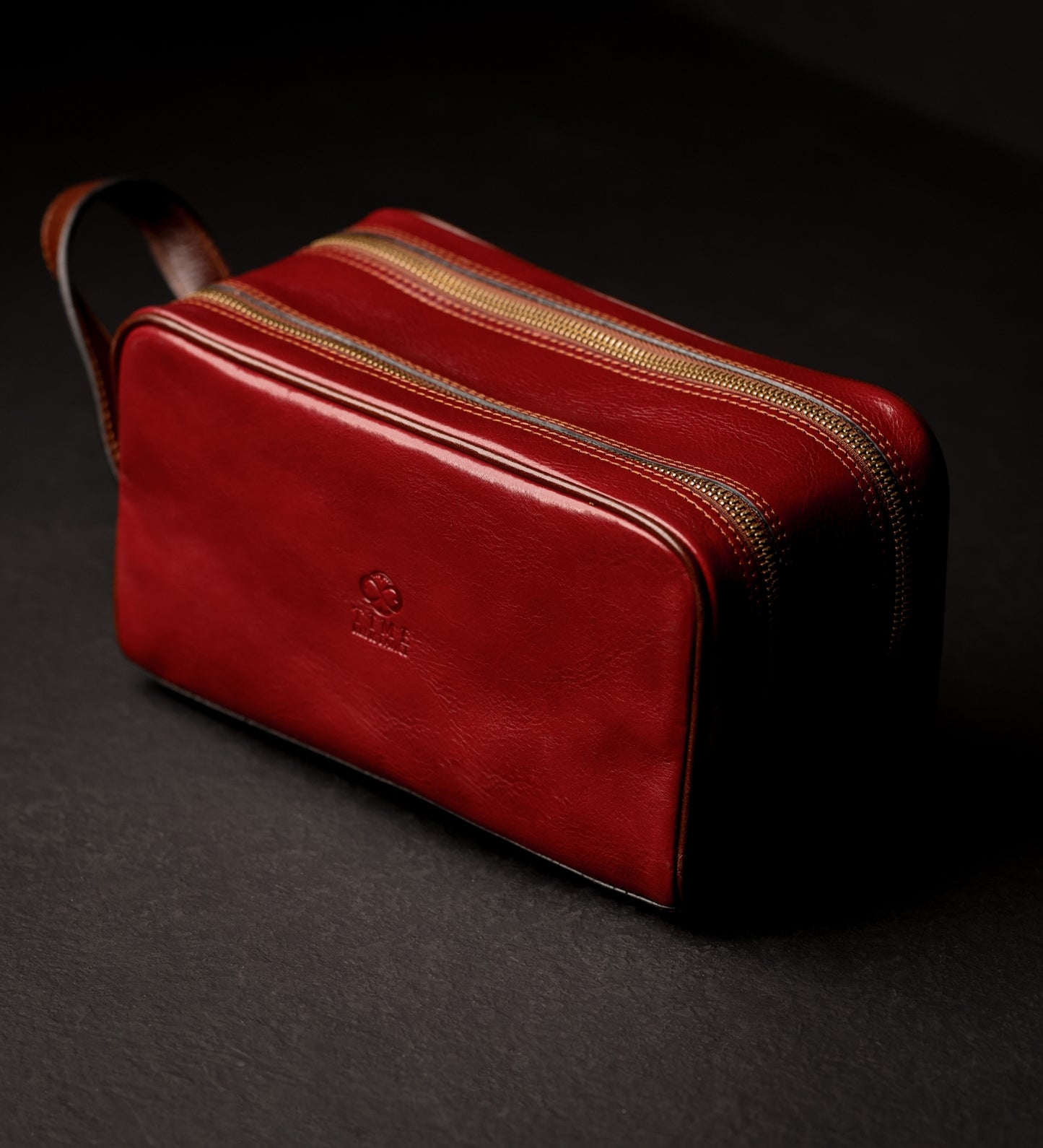 Kosmetiktasche aus Leder für Damen, Kulturbeutel - All the Kings Men