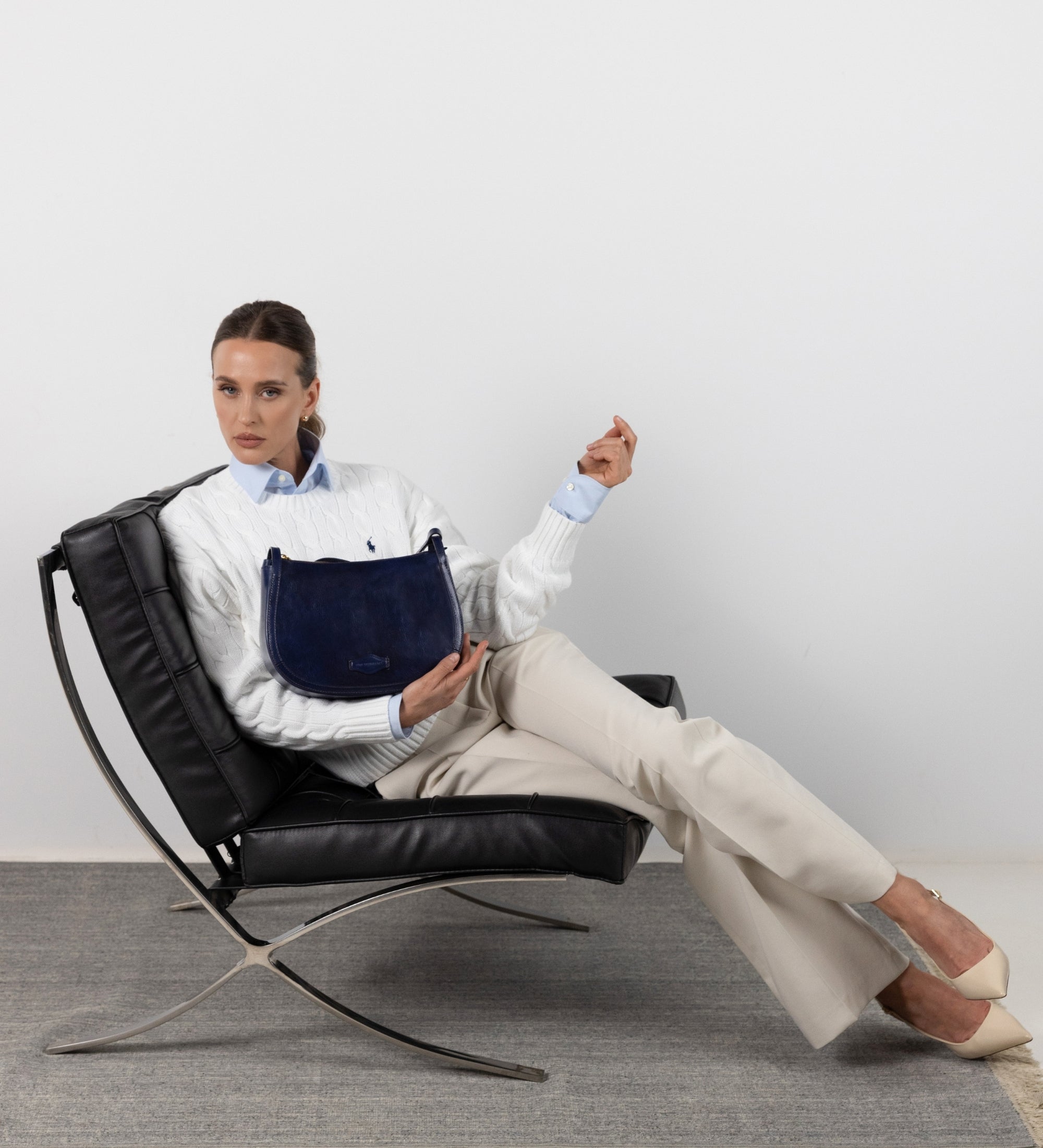 Hobo-Tasche aus Leder für Damen - La Noia