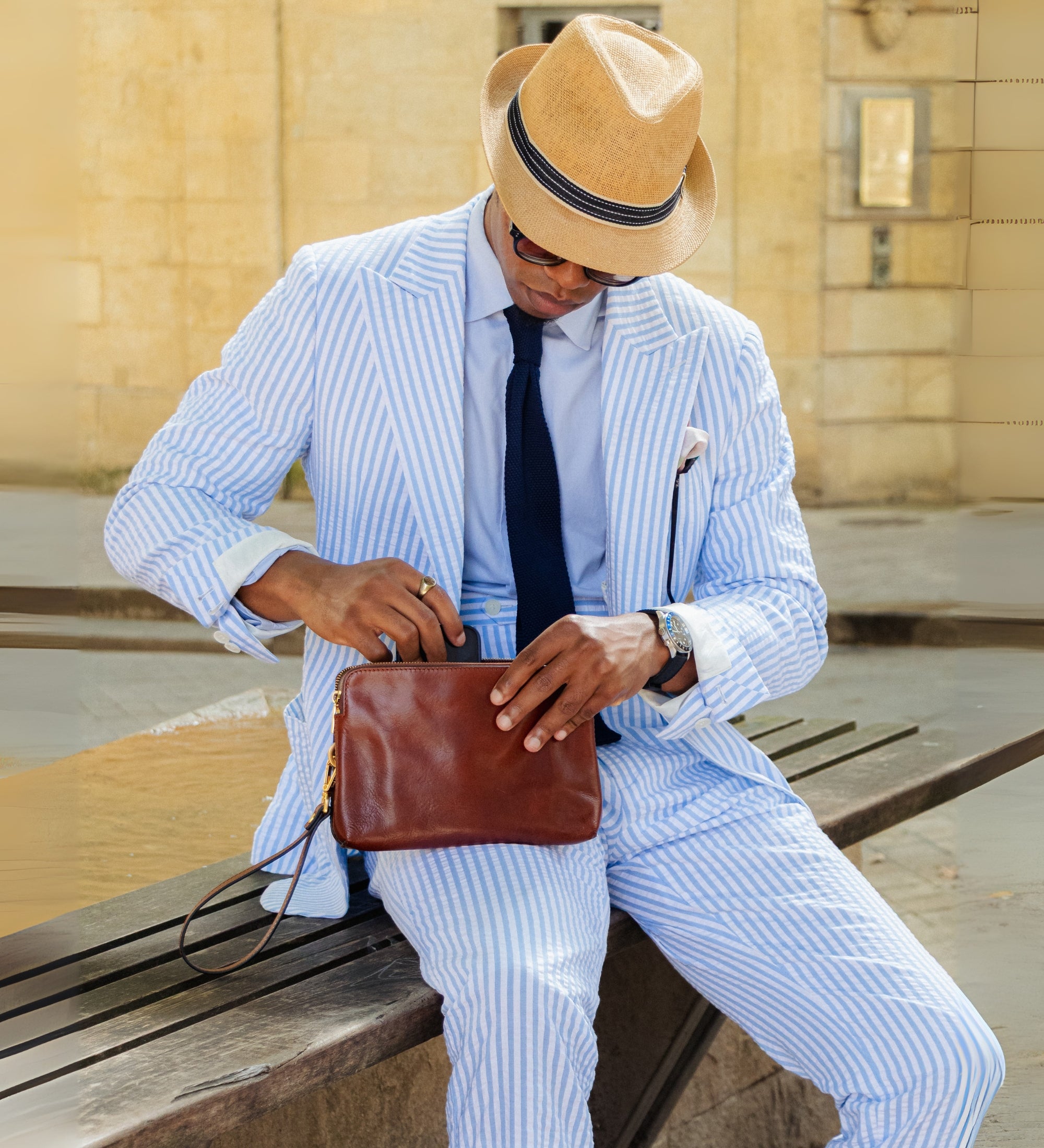 Clutch aus Leder - Ulysses