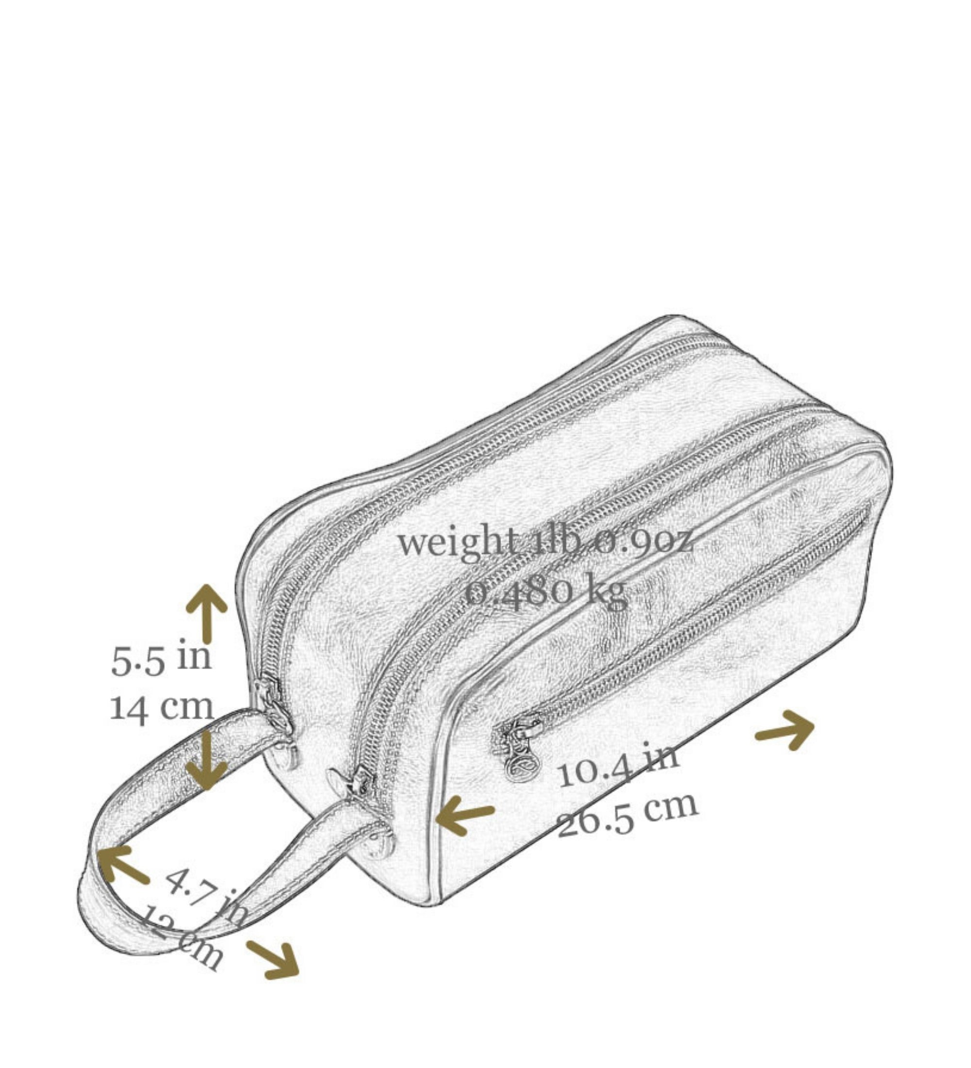 Kosmetiktasche aus Leder Kulturbeutel - All the Kings Men