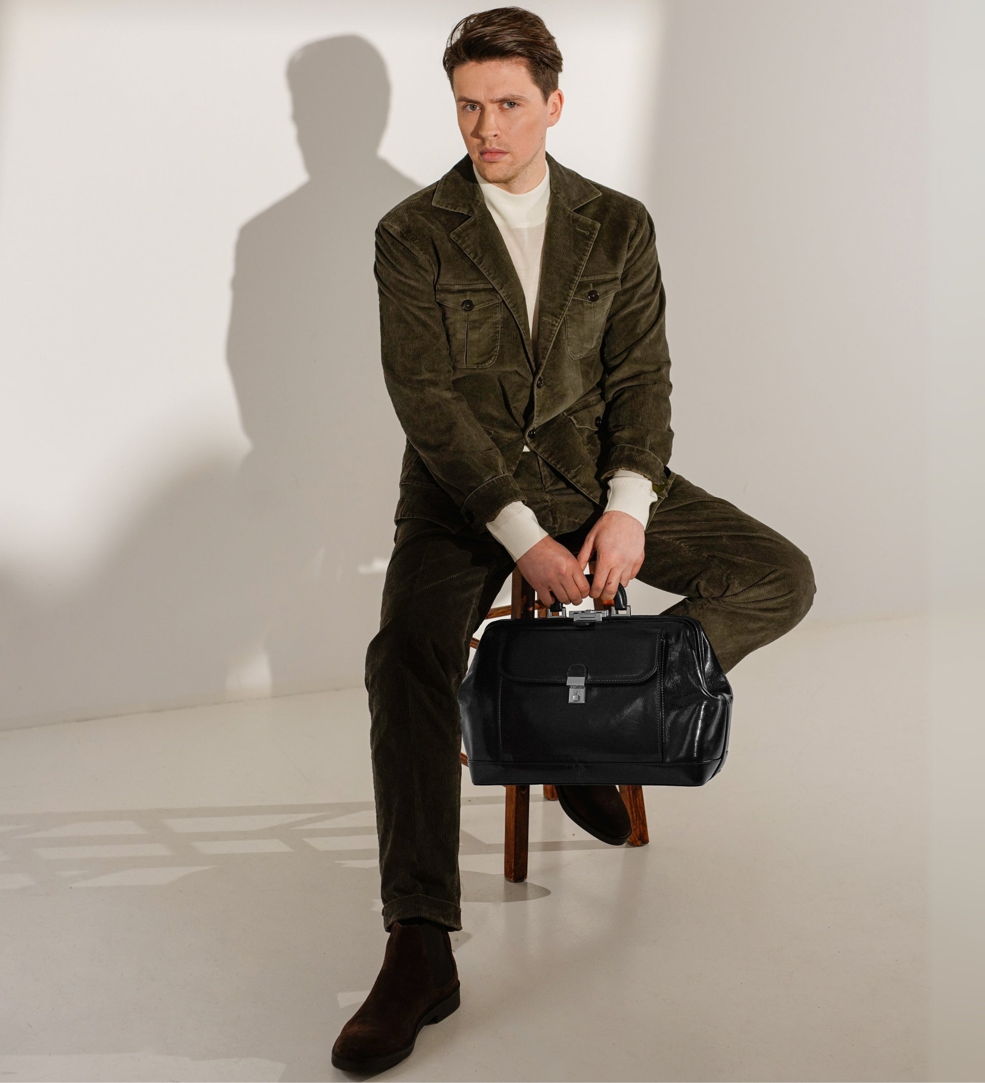 Große Arzttasche aus Italienischem Leder - Hamlet