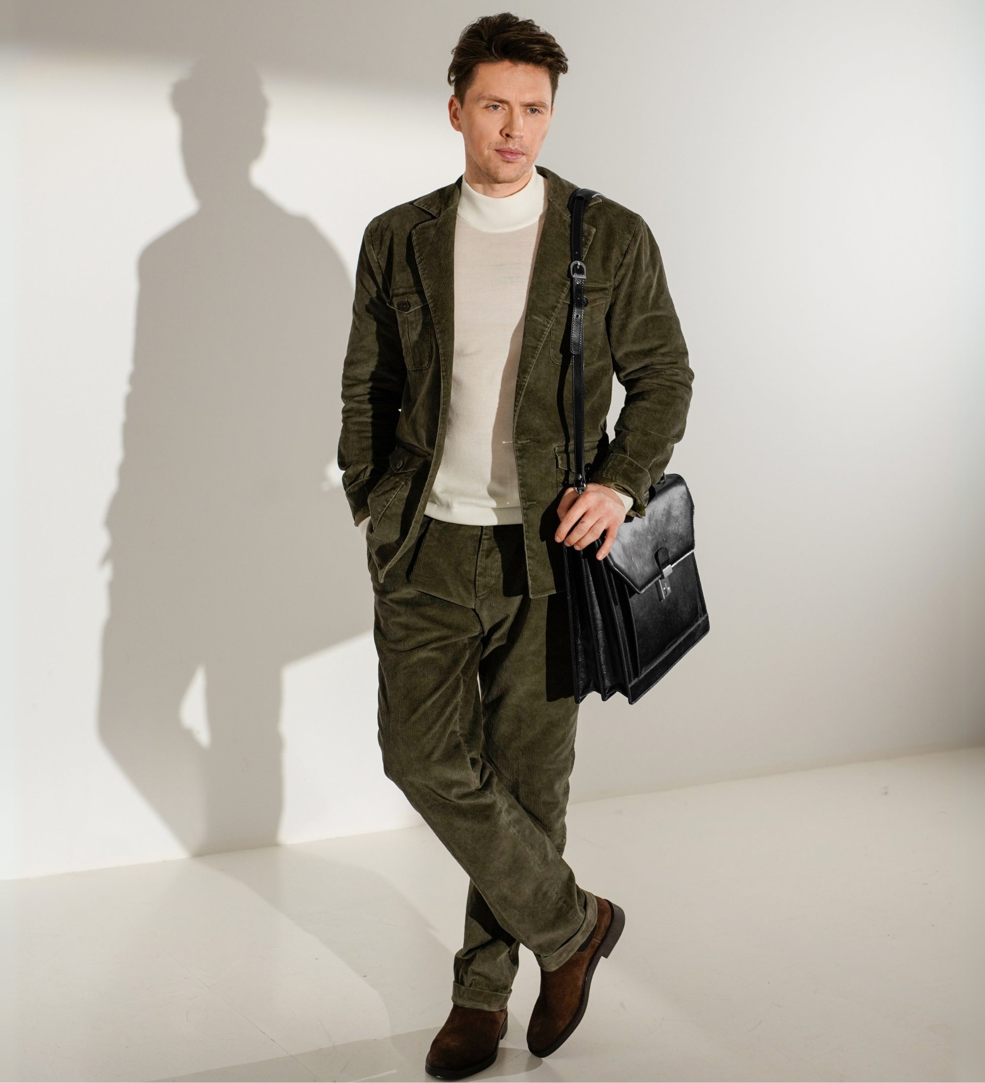 Große Aktentasche aus Leder - Invisible Man