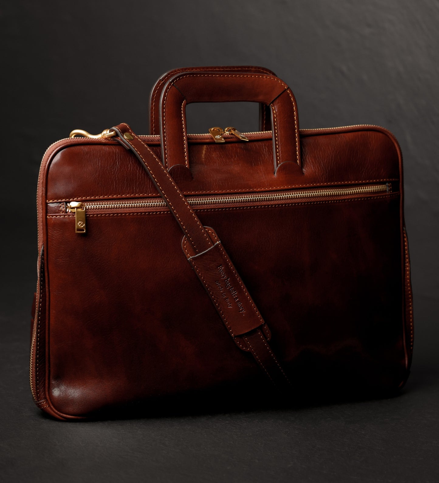 Aktentasche aus Leder für Damen, Laptoptasche - Brave New World