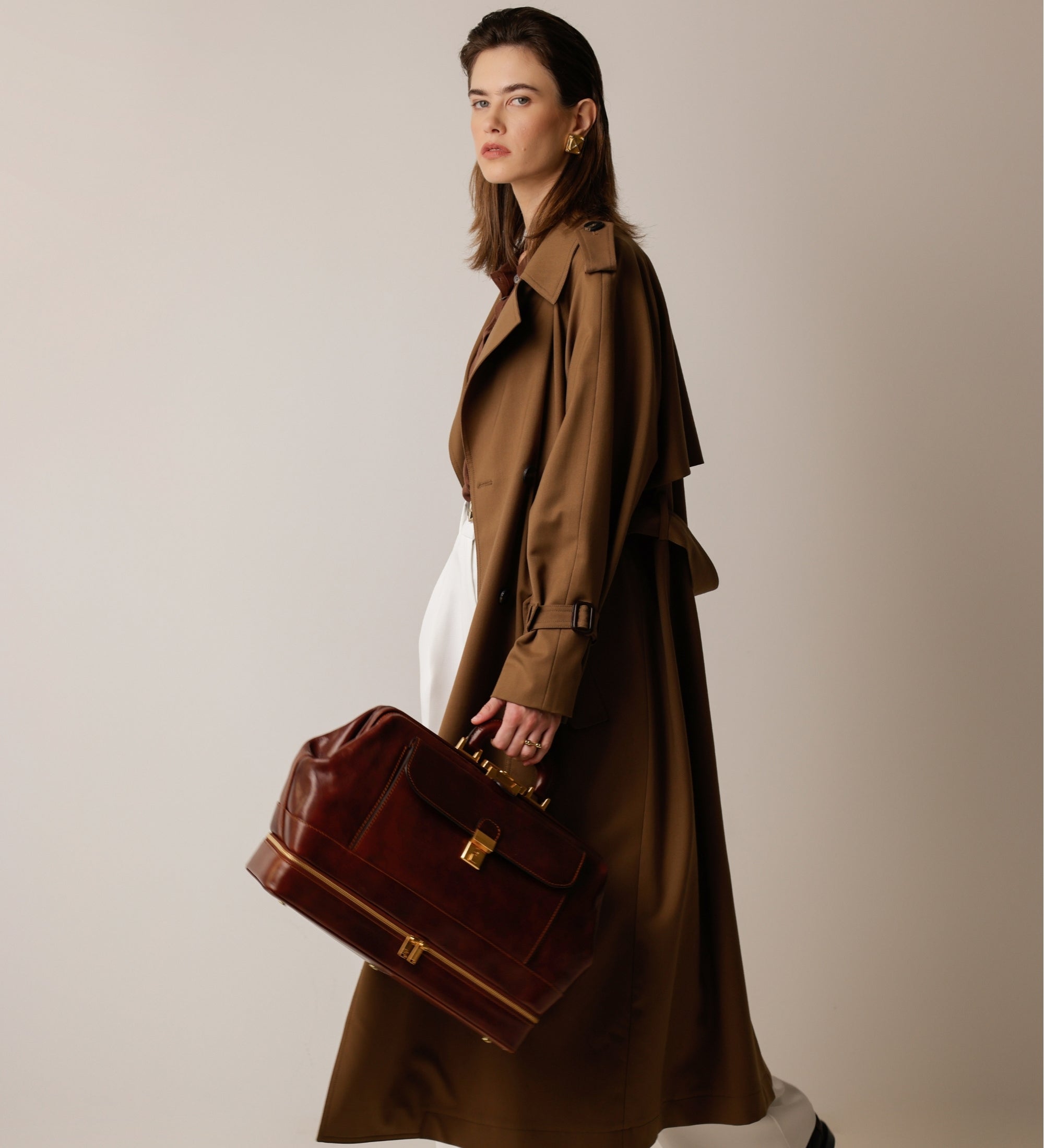Große Arzttasche aus Italienischem Leder für Damen - The Master and Margarita