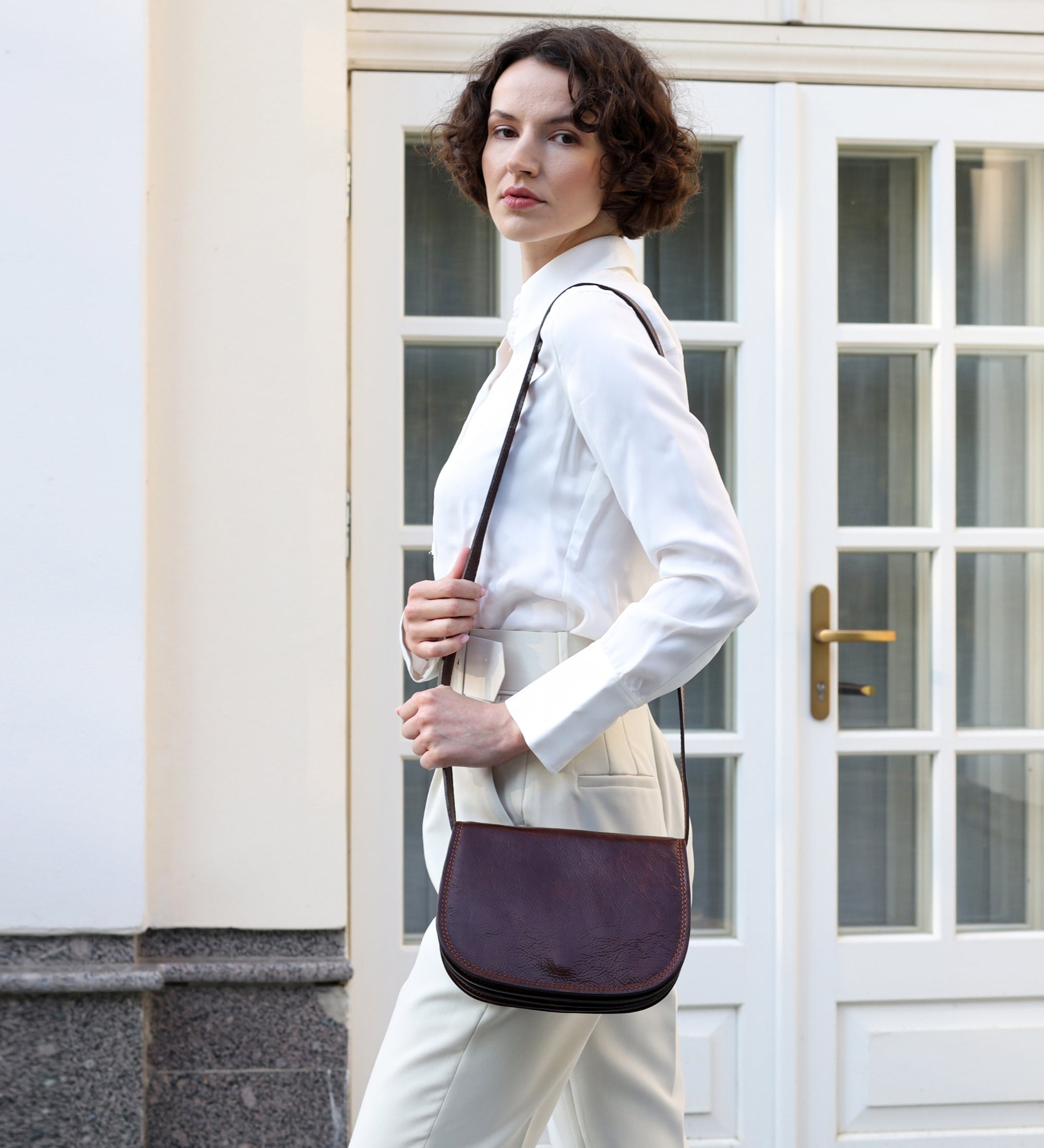 Satteltasche Umhängetasche aus Leder für Damen - Moonfleet