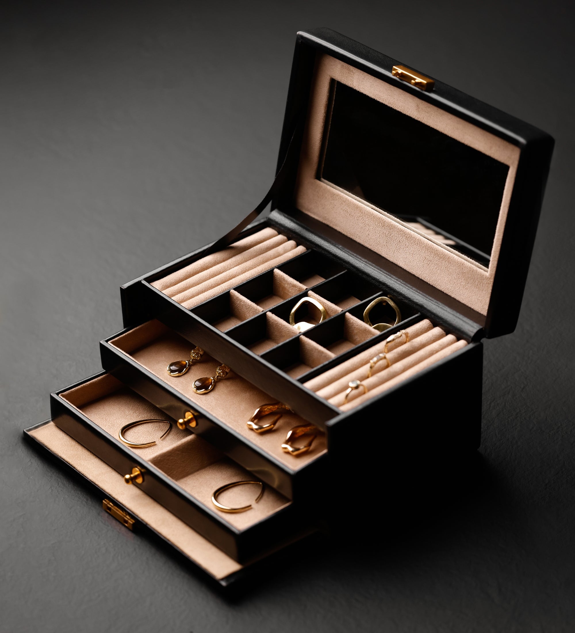 Schmuckkästchen aus Leder für Damen - Beloved