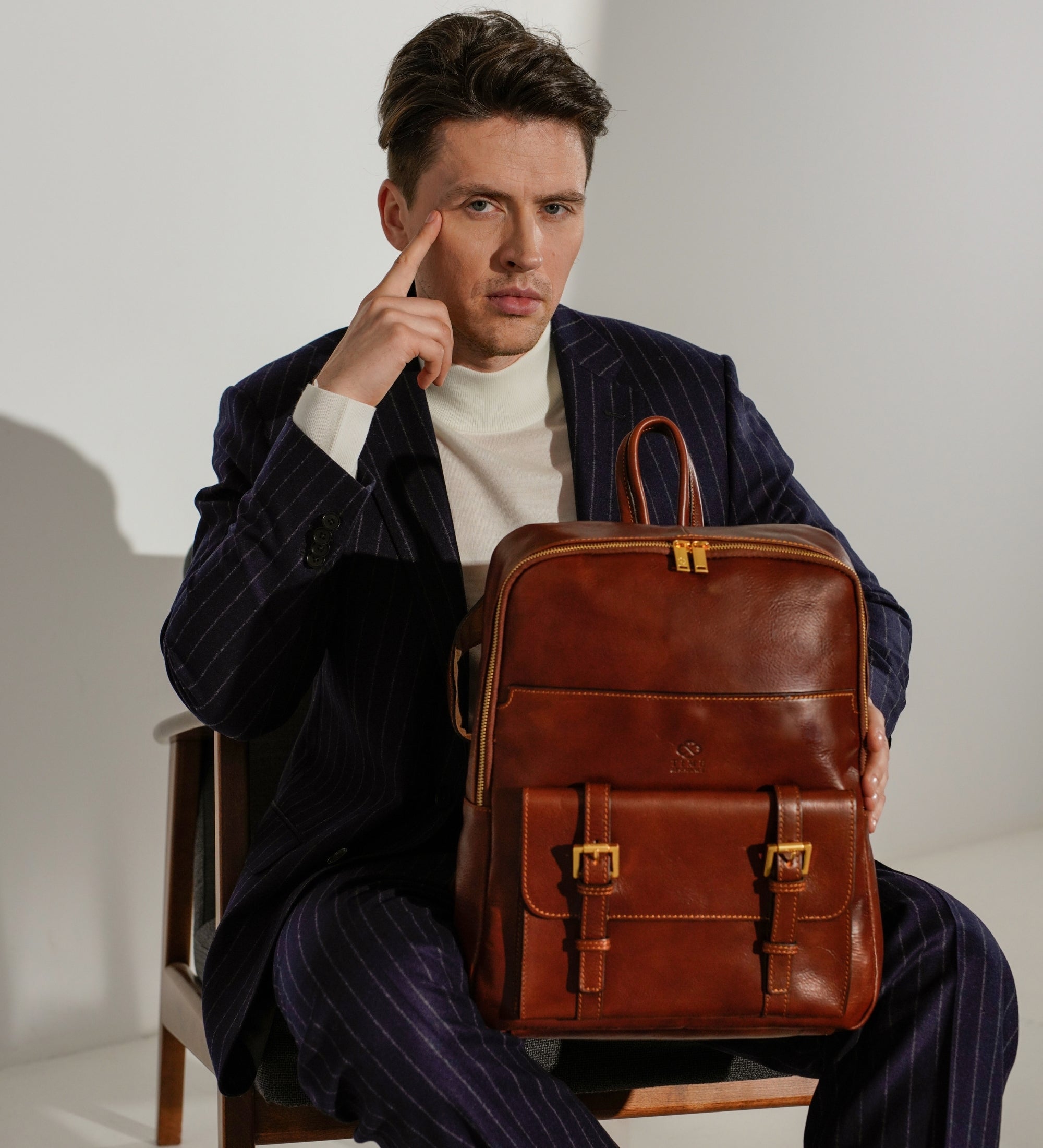 Großer Rucksack aus Leder für Herren - The Divine Comedy