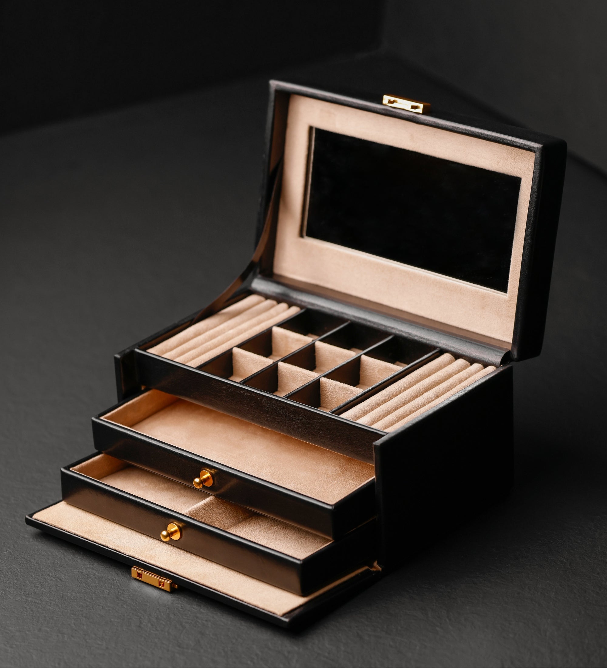 Schmuckkästchen aus Leder für Damen - Beloved