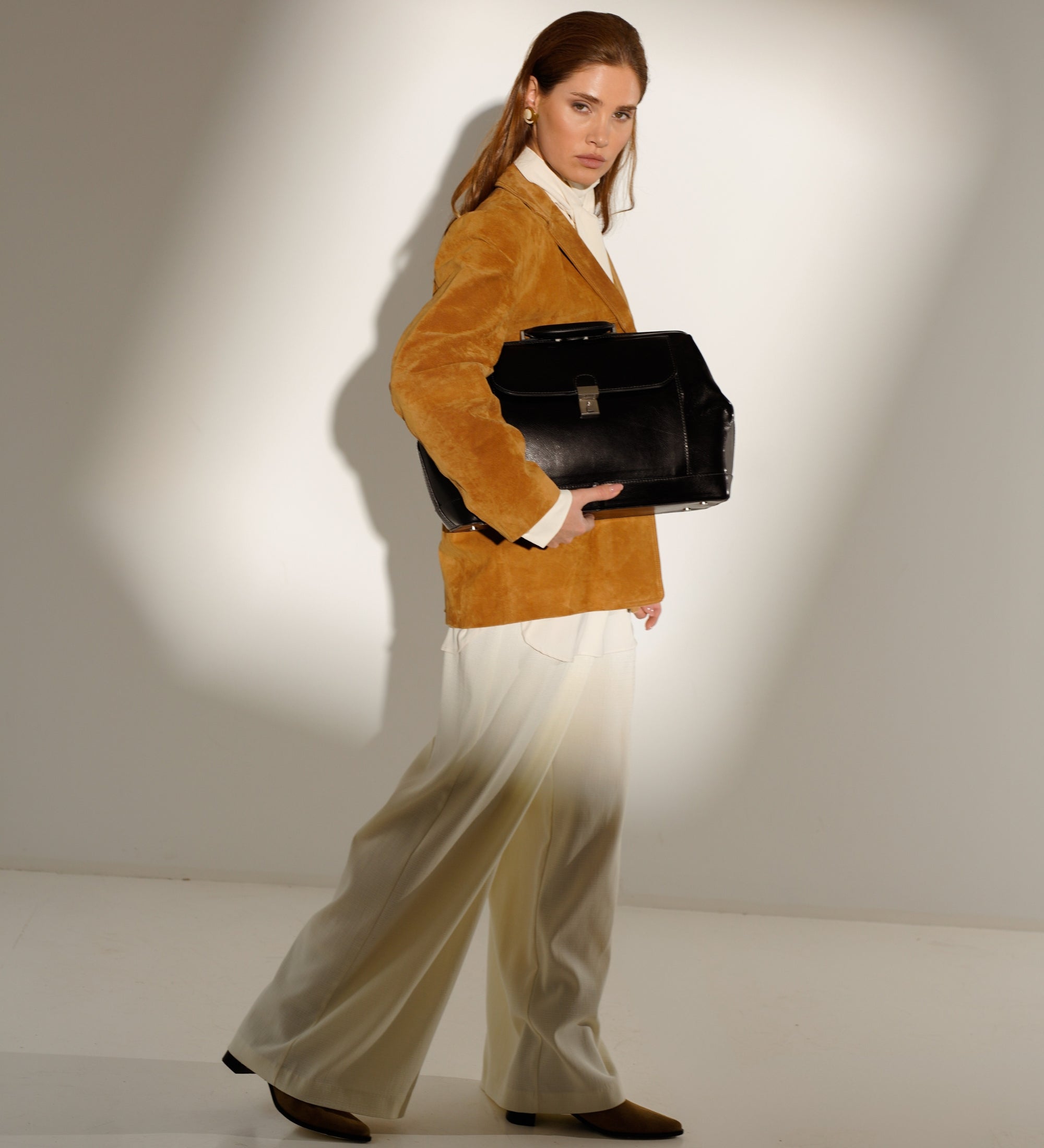 Große Arzttasche aus Italienischem Leder für Damen - Hamlet