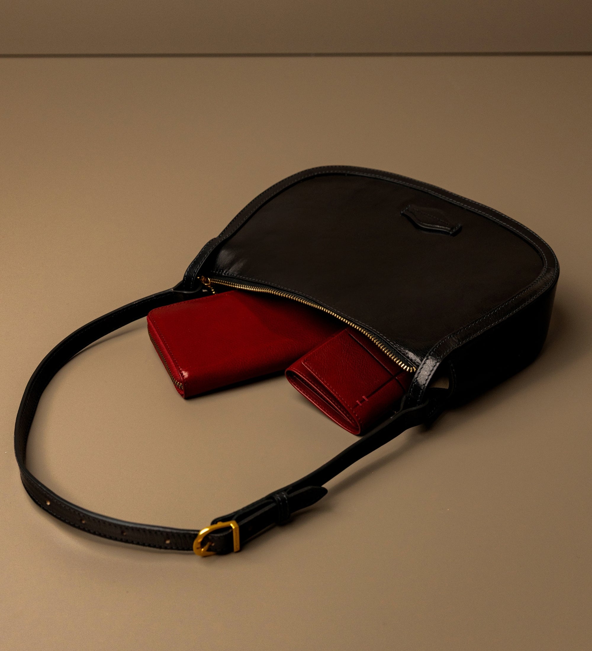 Hobo-Tasche aus Leder für Damen - La Noia