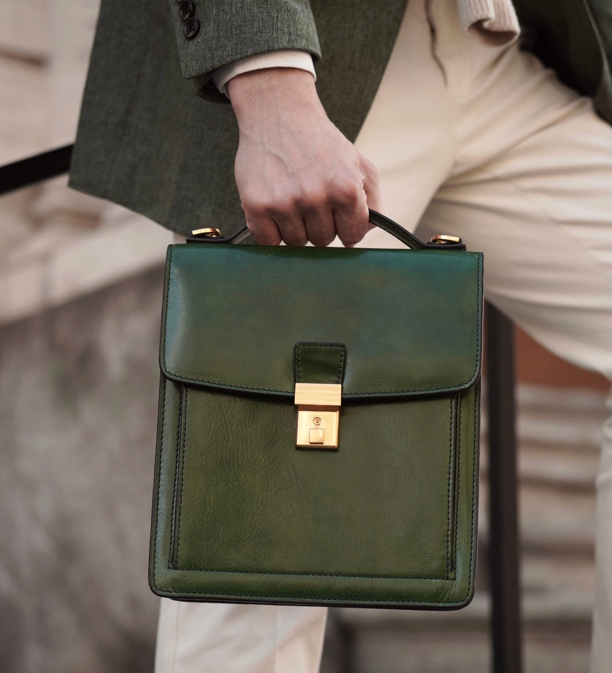 Kleine Aktentasche aus Leder - Walden