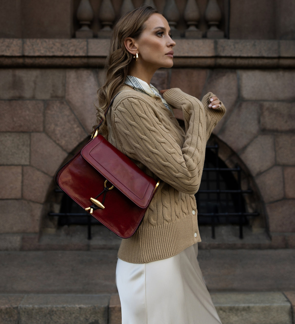 Leder-Tasche mit Klappe für Damen - Possession