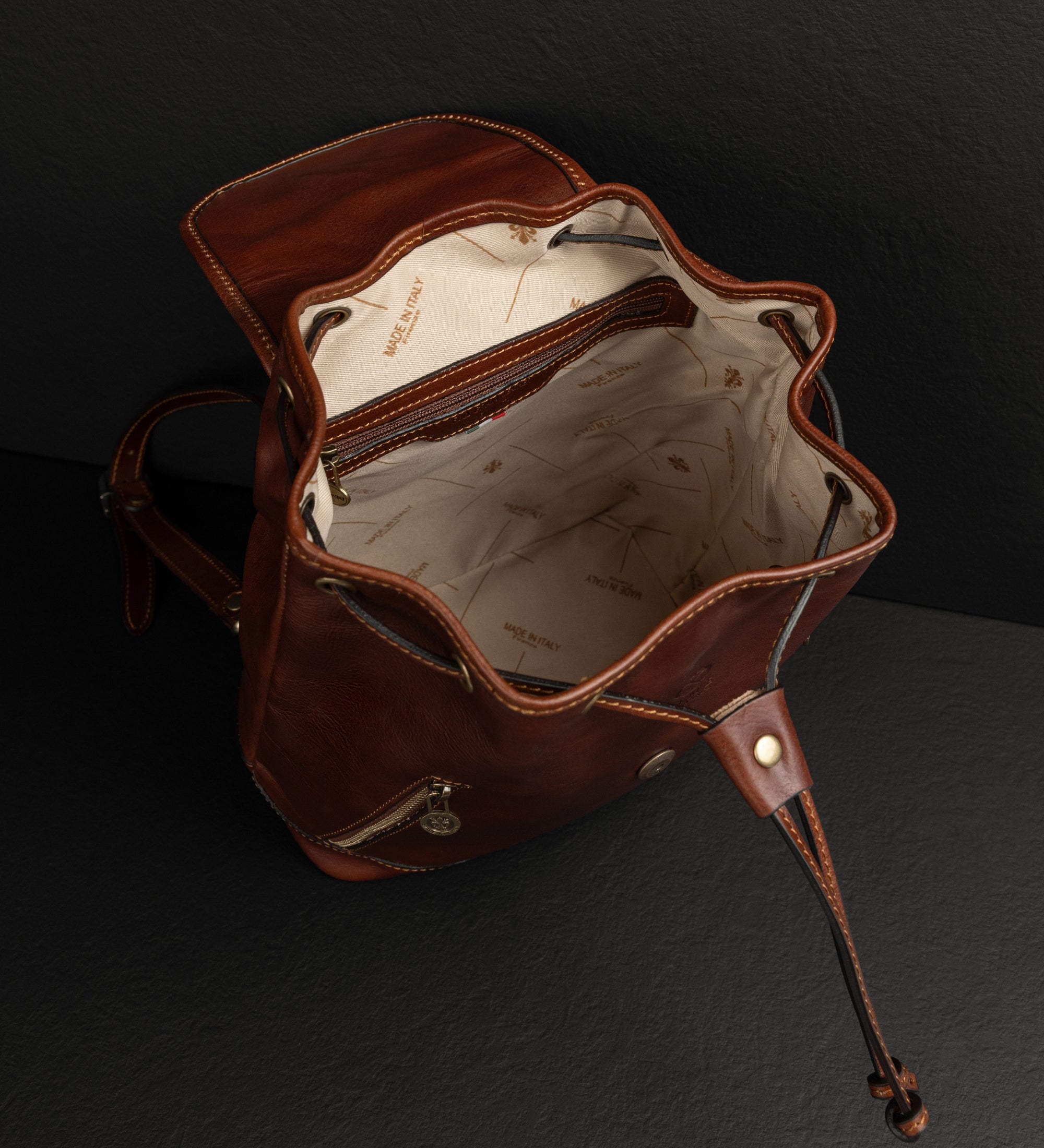 Rucksack aus Leder für Damen - White Noise