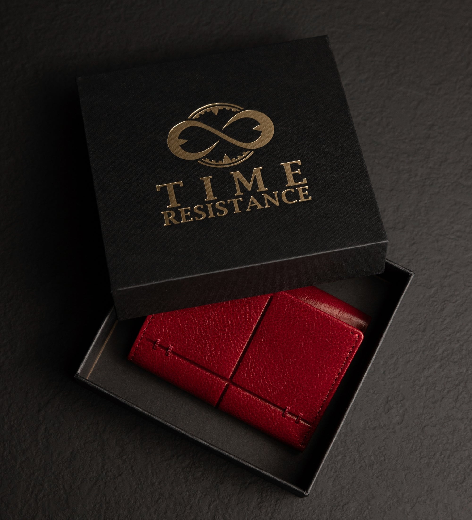 Leder Dreifachgeldbörse - Red Harvest