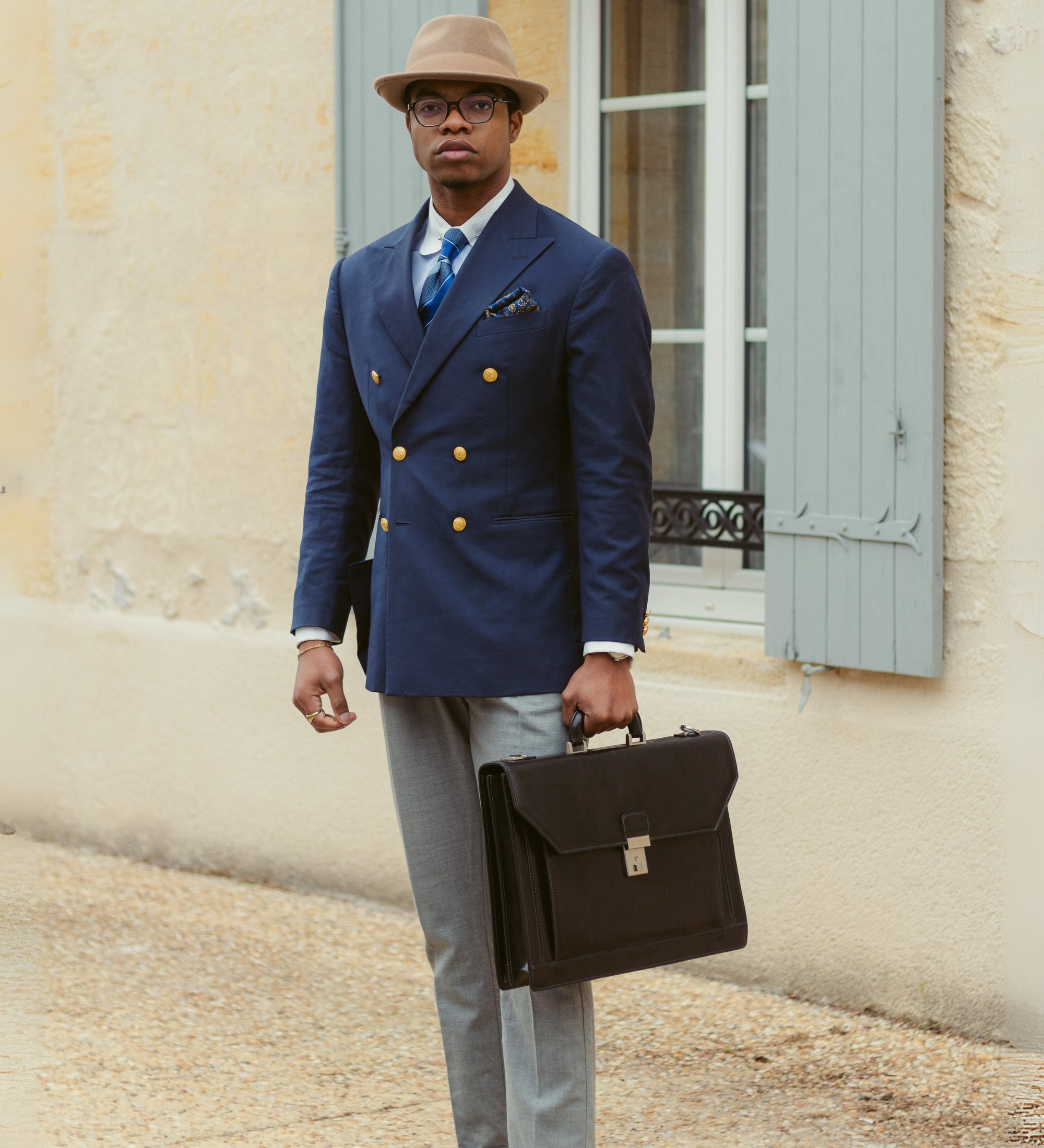 Große Aktentasche aus Leder - Invisible Man