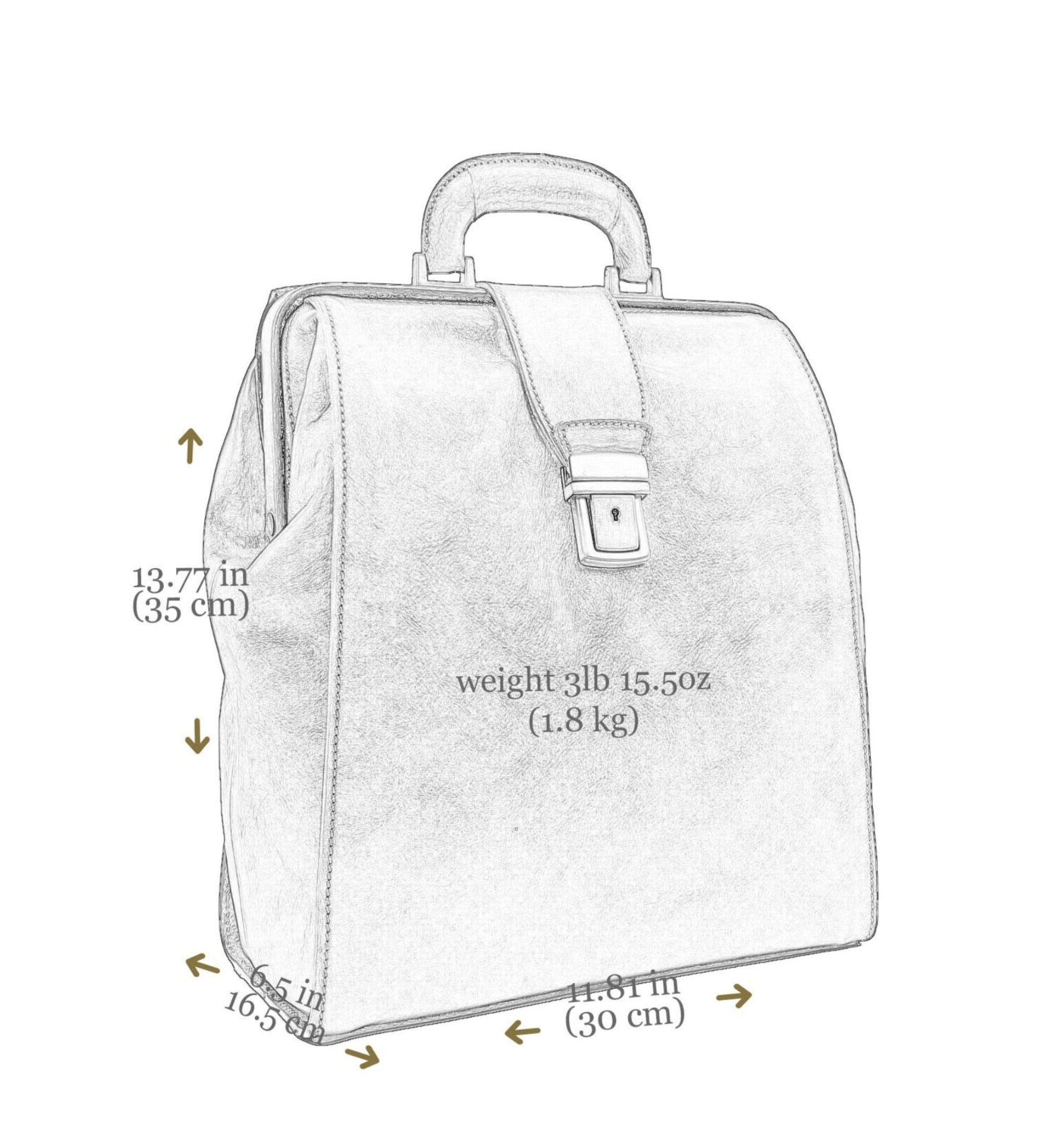 Rucksack aus Leder - A Brief Story of Time