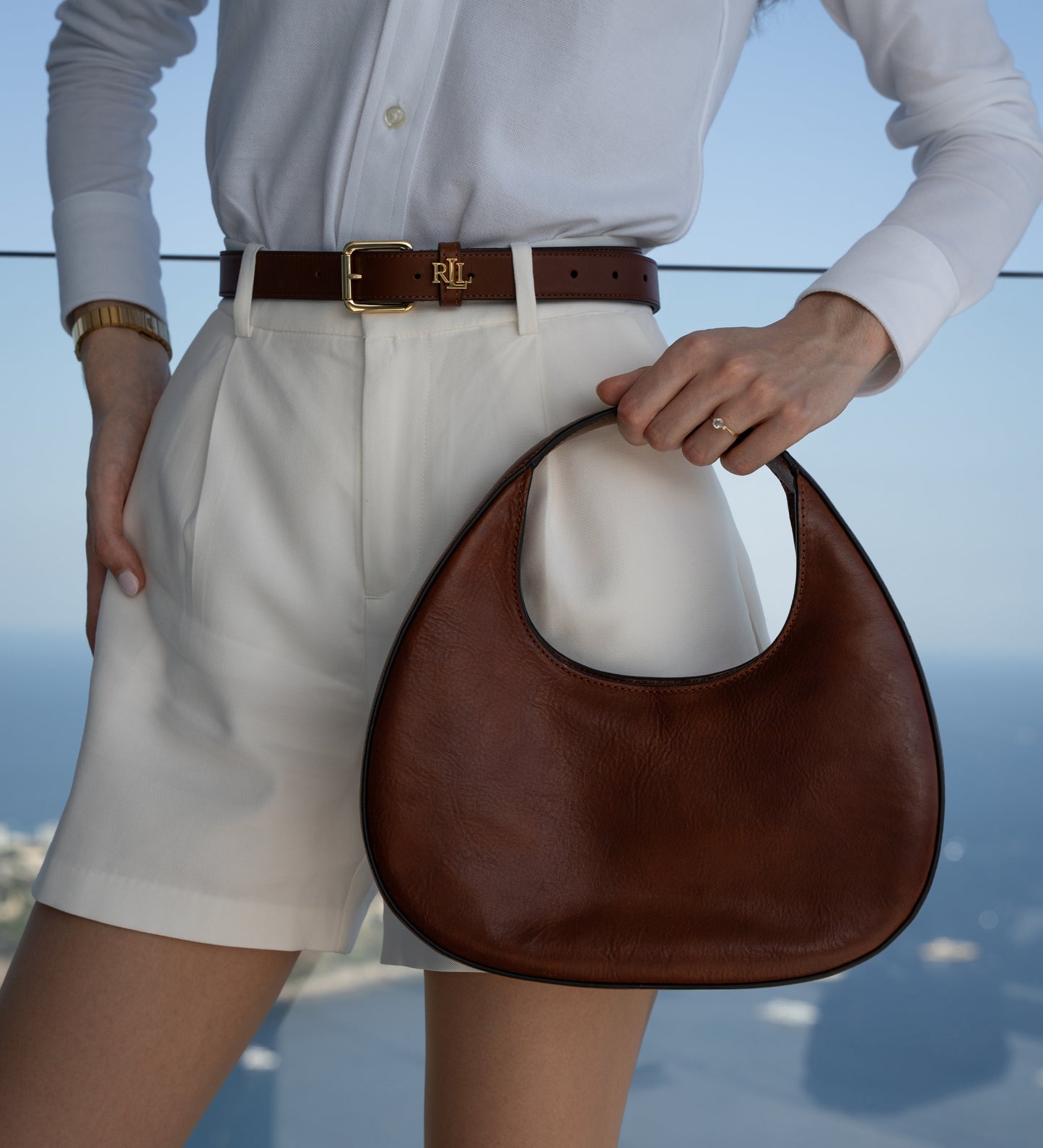 Moon Handtasche aus Leder für Damen - The Moonstone