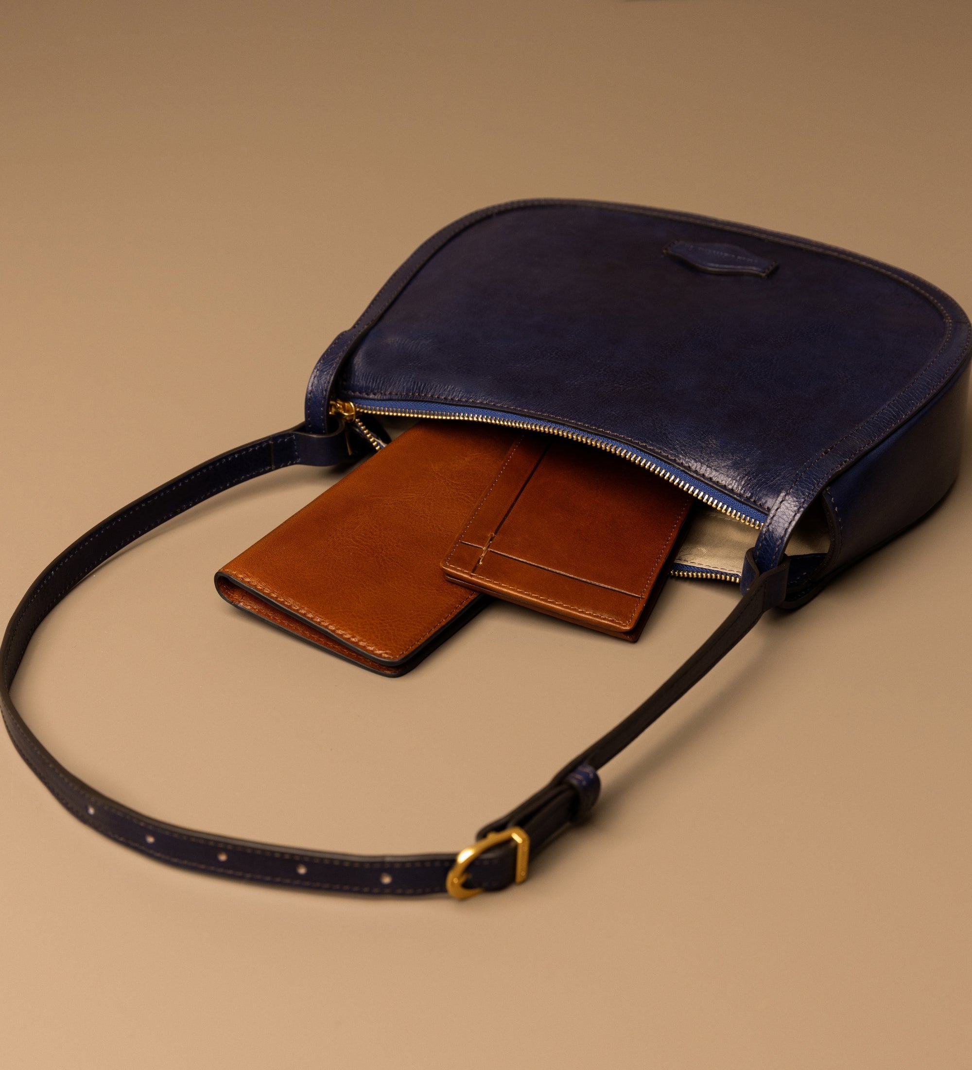 Hobo-Tasche aus Leder für Damen - La Noia