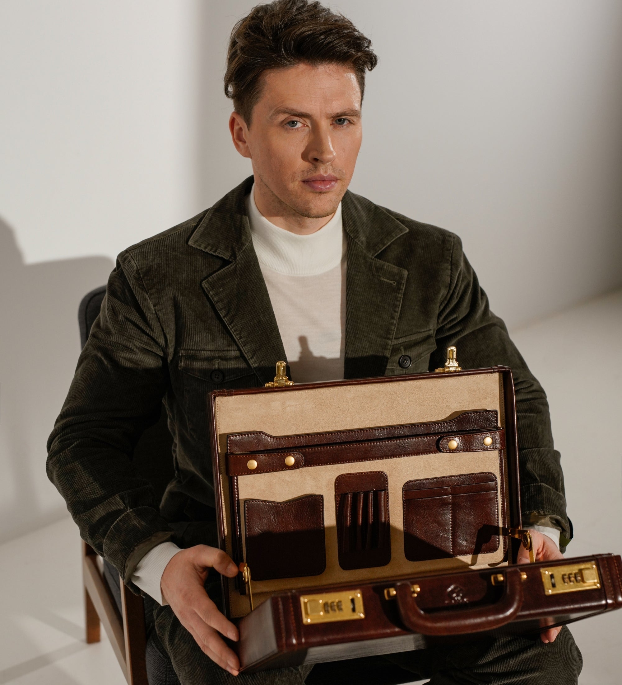 Attaché-Aktentasche aus Leder - Fatherland