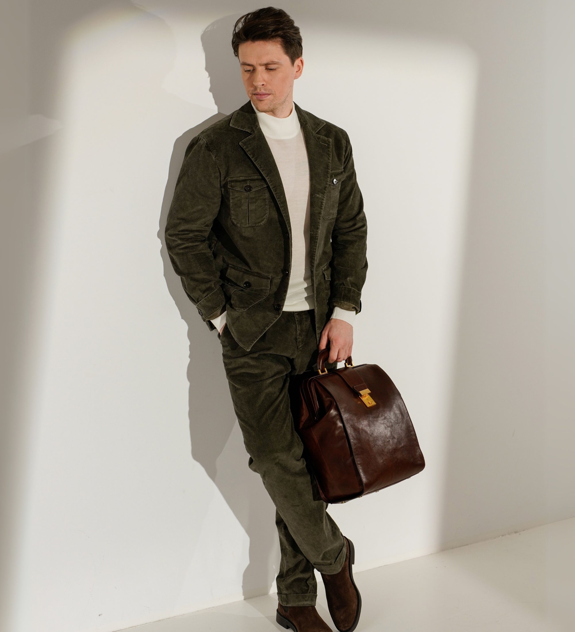 Rucksack aus Leder - A Brief Story of Time