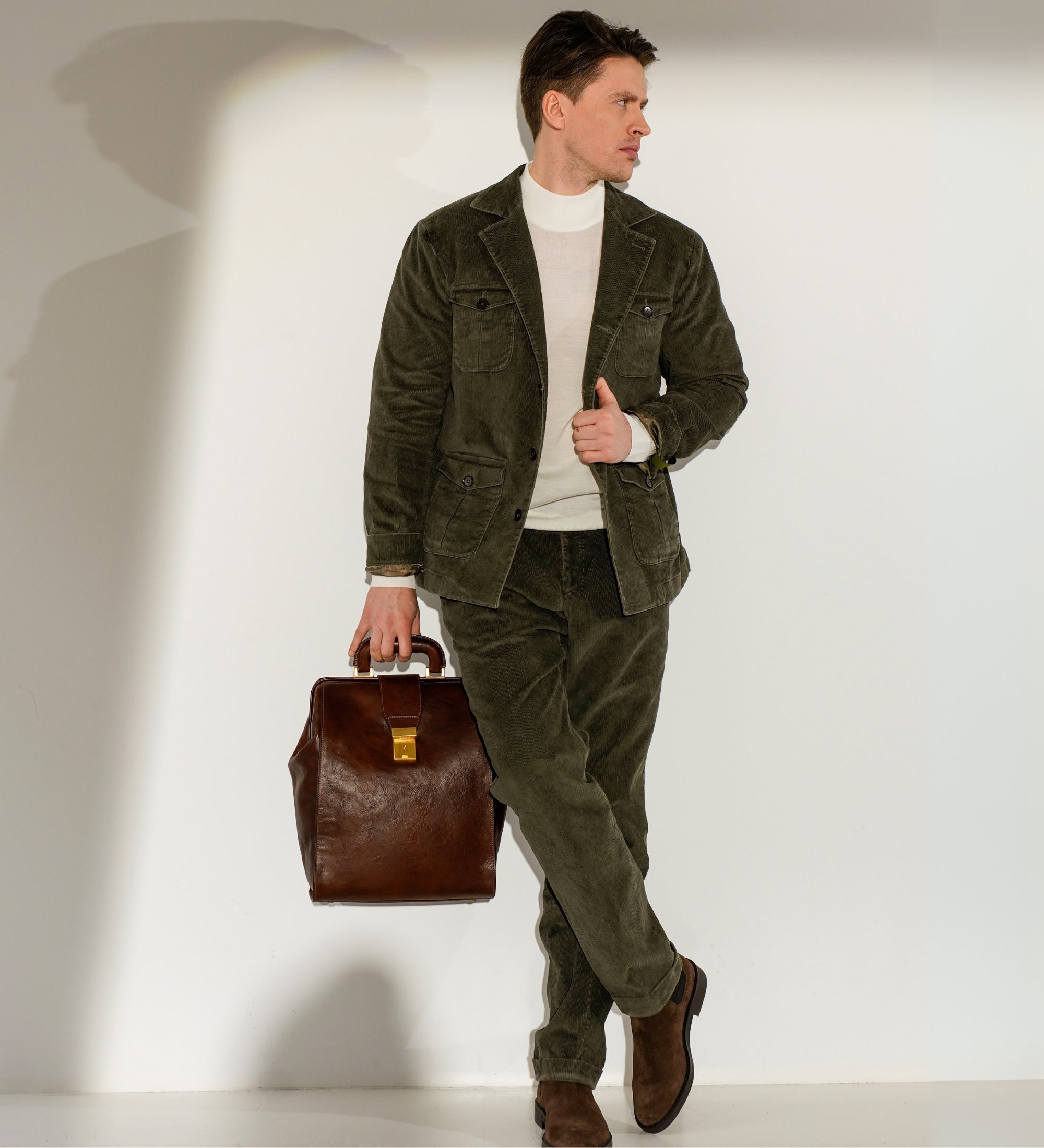 Rucksack aus Leder - A Brief Story of Time